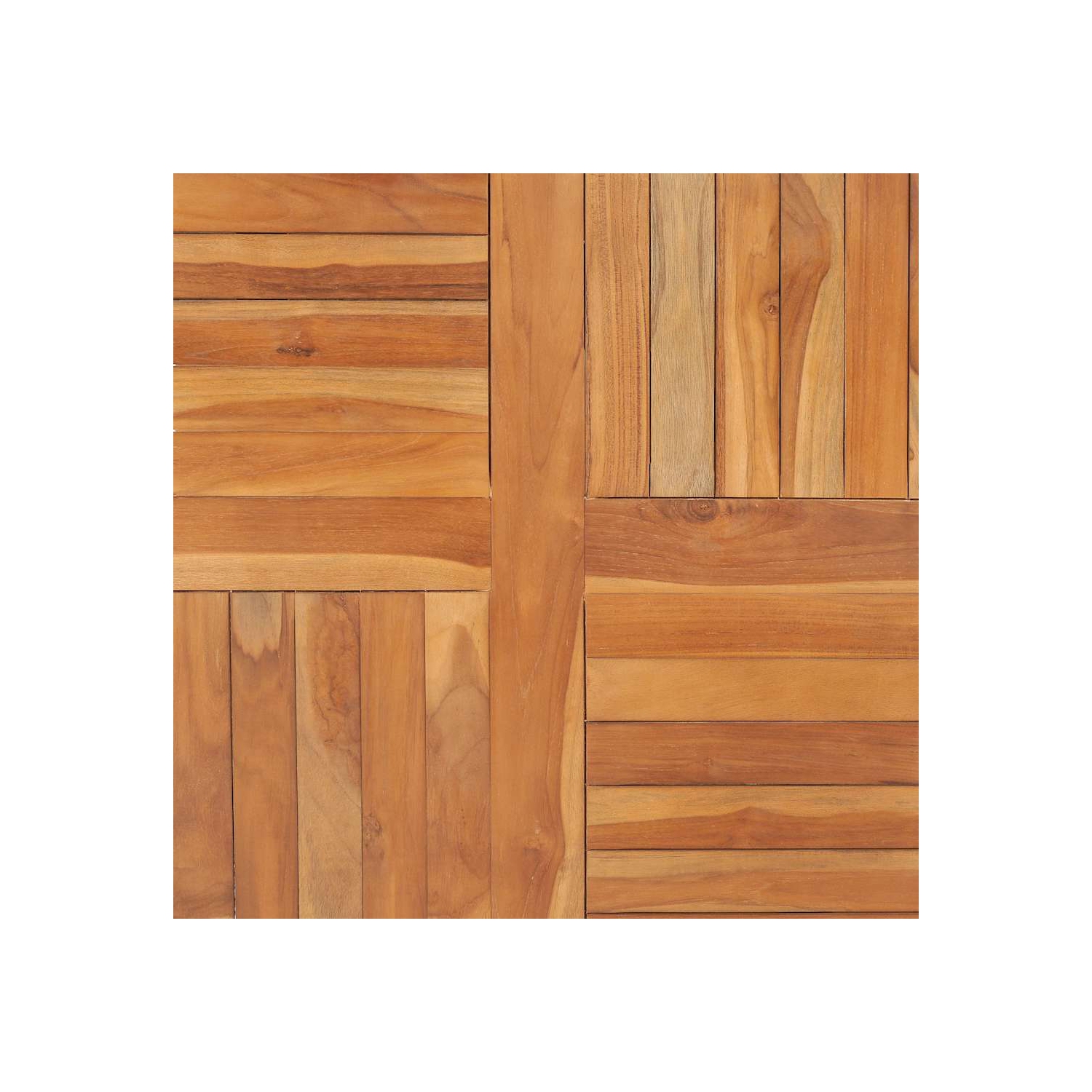 Surface de table en teck massif carrée de 90x90x2,5&nbsp;cm