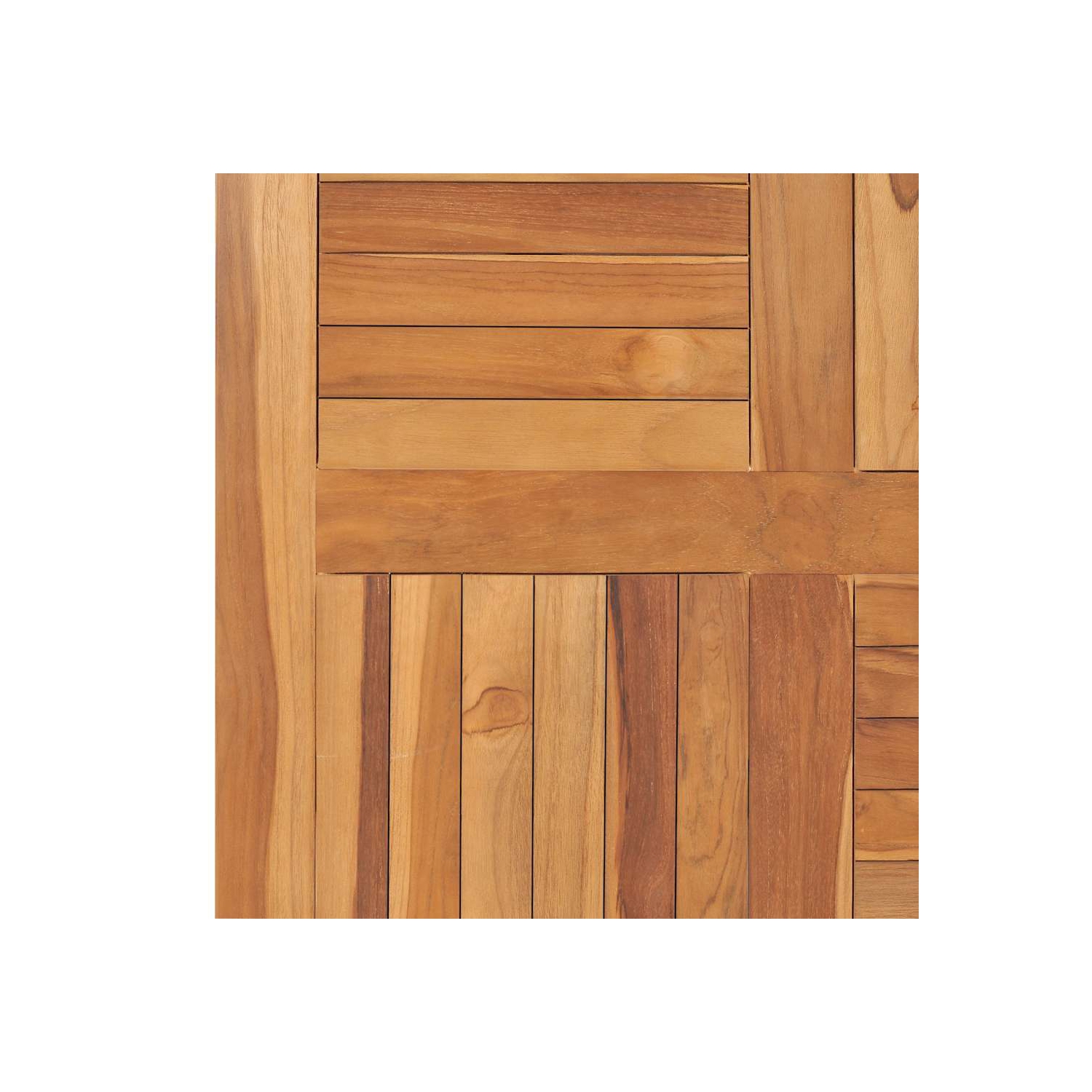 Surface de table en teck massif carrée de 80 x 80 x 2,5&nbsp;cm de vidaXL