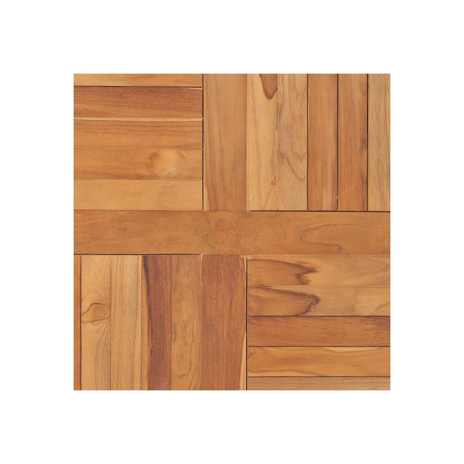 Surface de table en teck massif carrée de 80 x 80 x 2,5&nbsp;cm de vidaXL