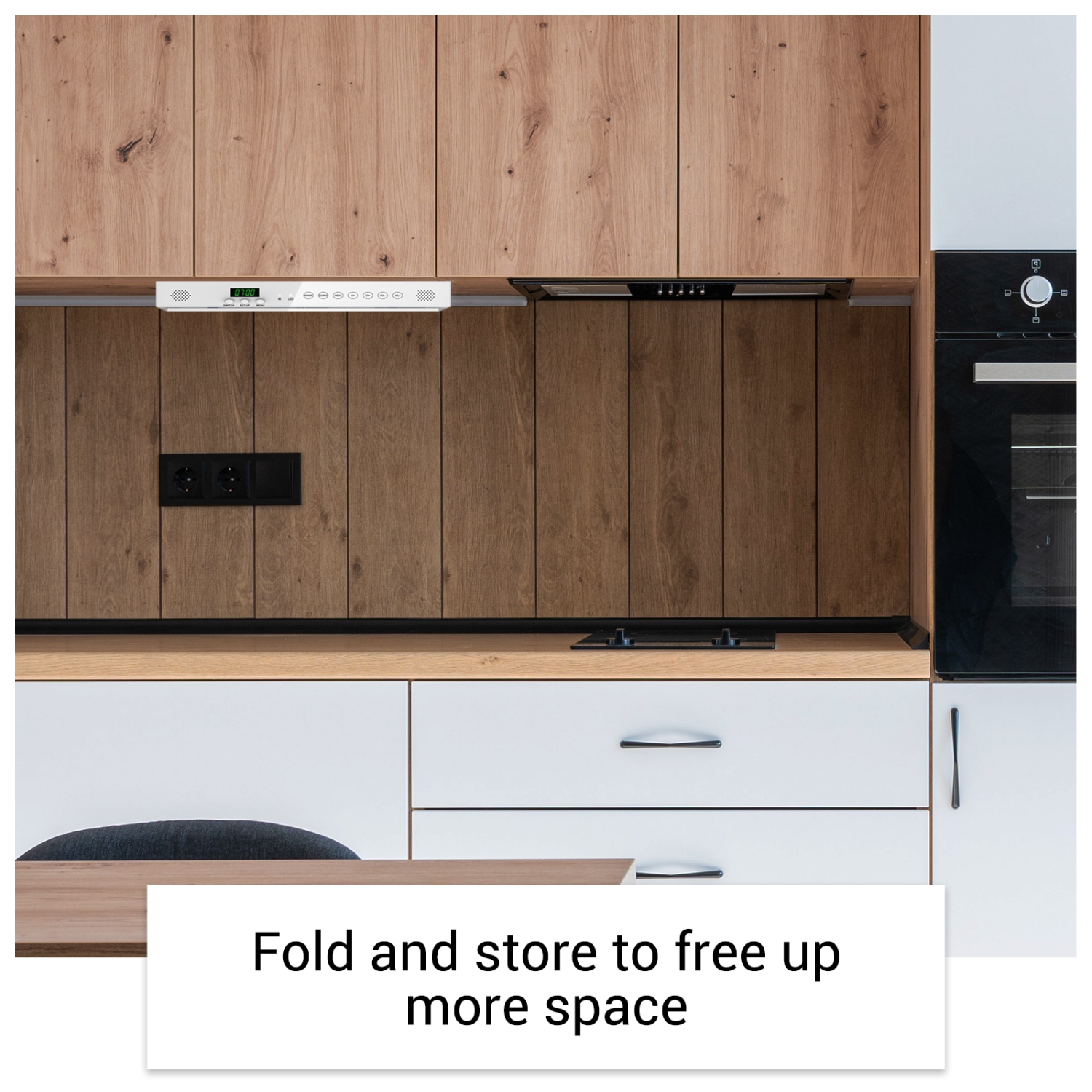 SYLVOX Kitchen TV, 15,6&nbsp;po TV sous armoire, 1080P Televison pour cuisine, téléviseur intelligent intégré Google Play, prise en charge Wi-Fi