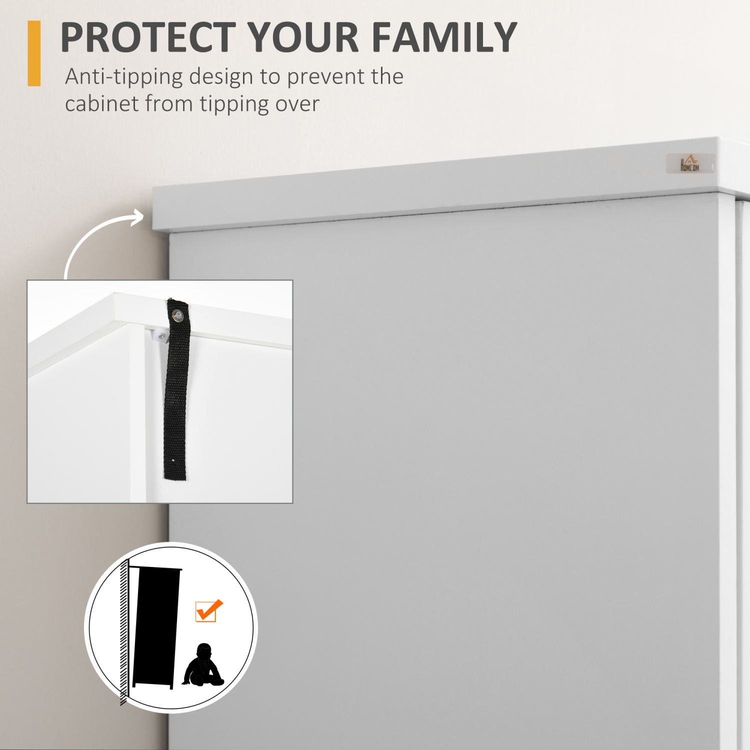 HOMCOM 71" Kitchen Pantry Cabinet, Farmhouse Tall Buffet Storage Cabinet with 4 Barn Doors and Adjustable Shelves, White