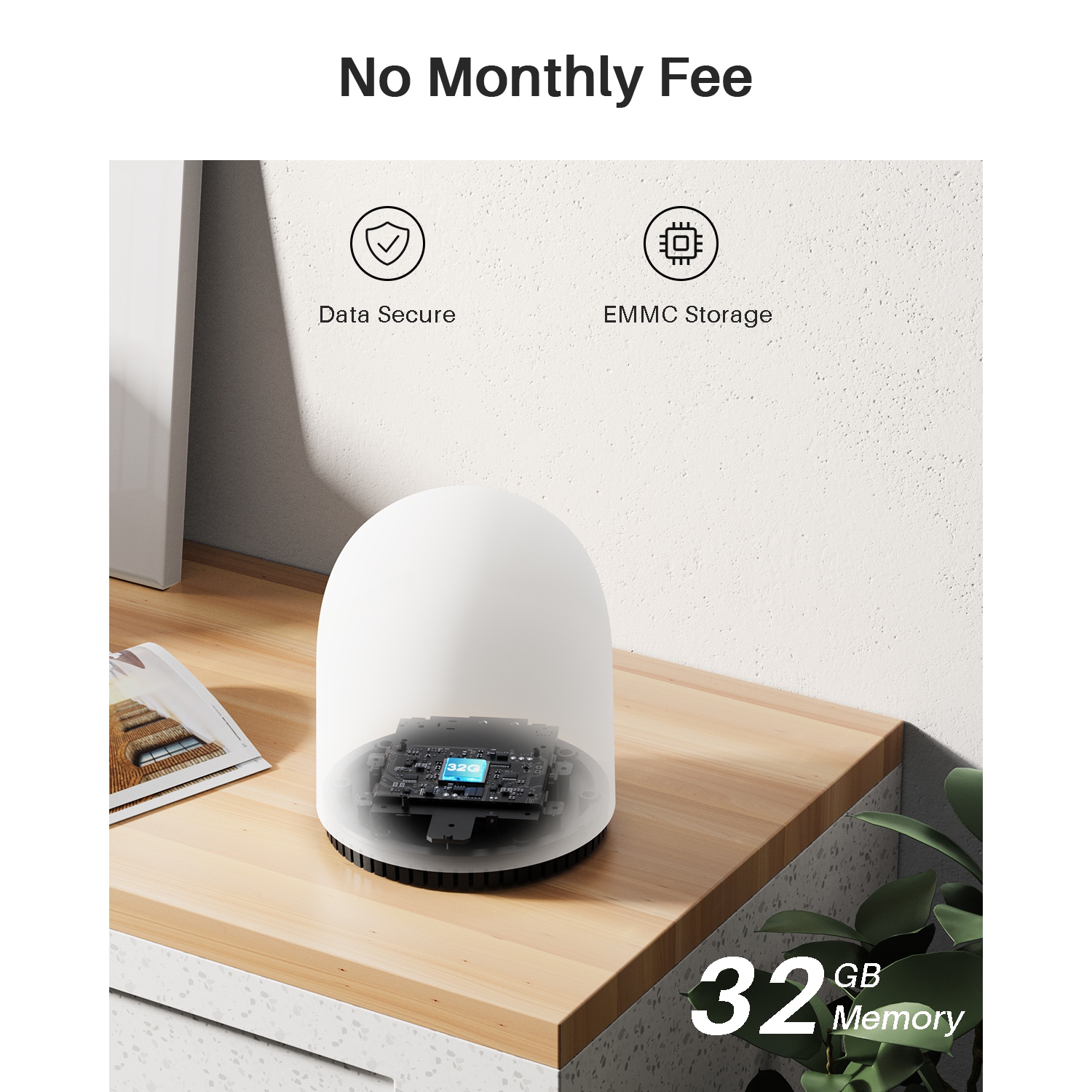 Sonnette vidéo sans fil 2K de WUUK avec carillon 32&nbsp;Go, sonnette avec caméra sans abonnement, détection humaine et de mouvement, alimentée par