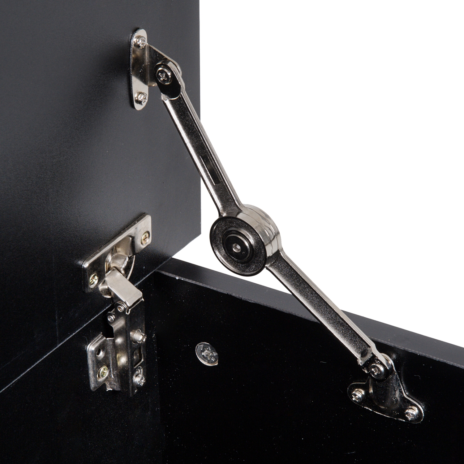 HOMCOM 39.5" Lift Top Storage Chest with 2 Safety Hinges, Storage Box Organizer with Flip-Top Lid, Entryway Storage Bench, Black