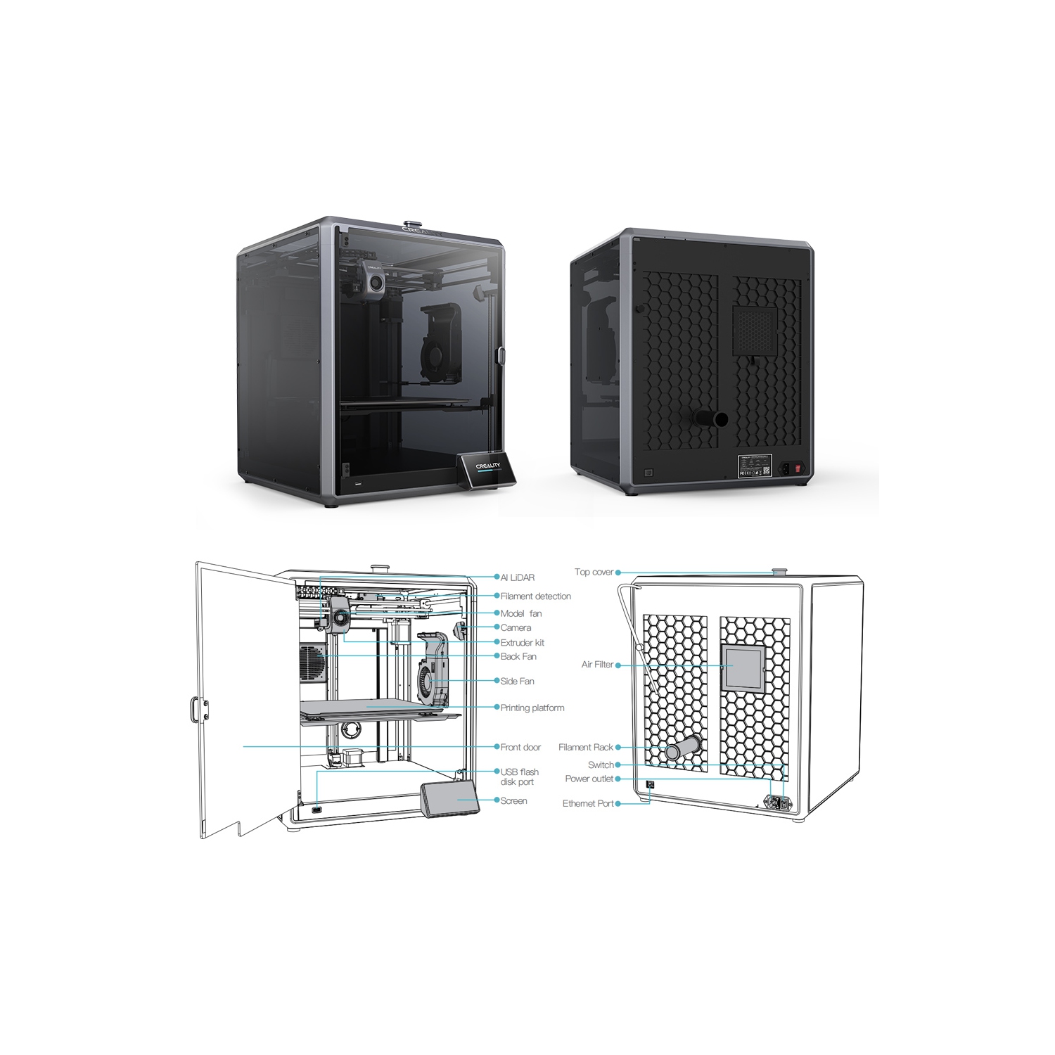 Creality K1 Max AI Speedy 3D Printers