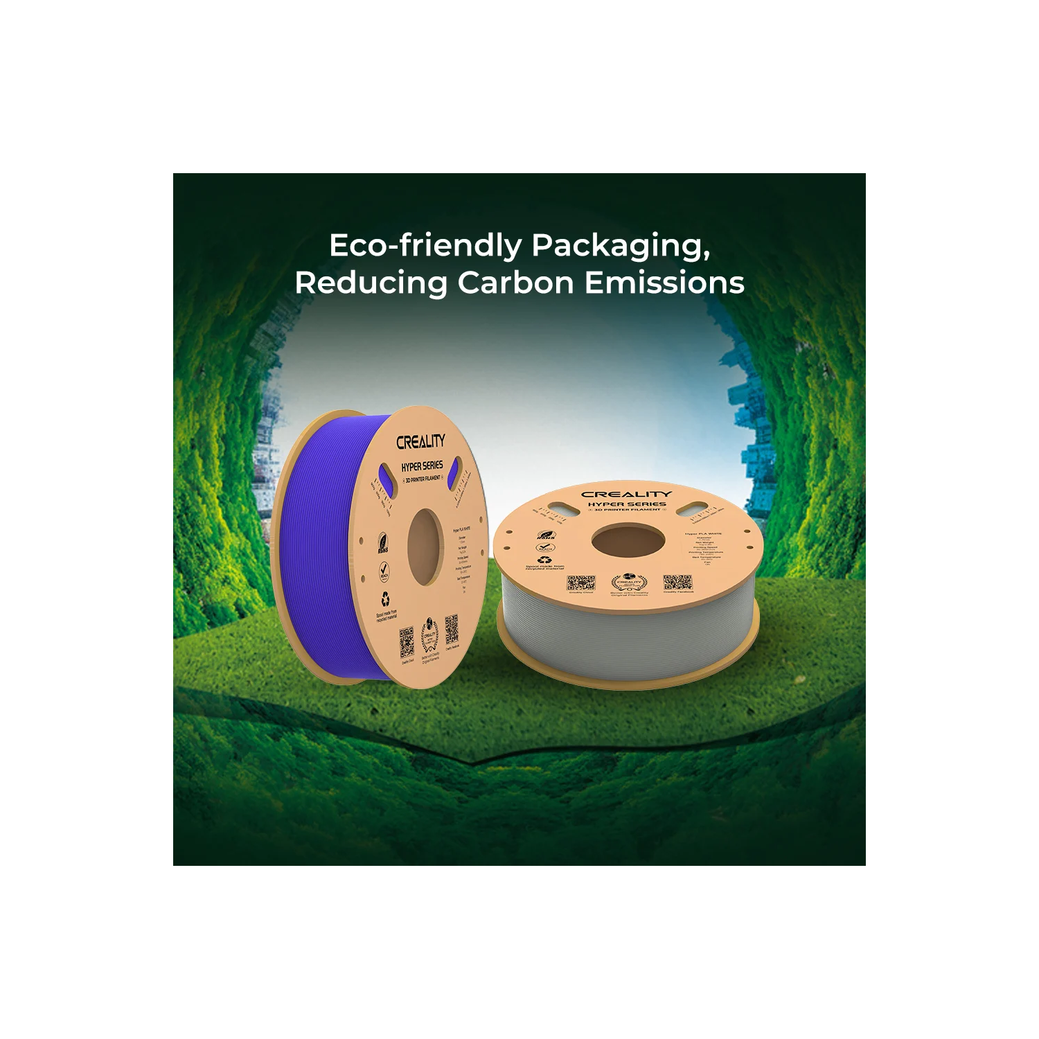 Hyper Series: High Speed 3D Printer Filament,1kg/Spool (WHITE)