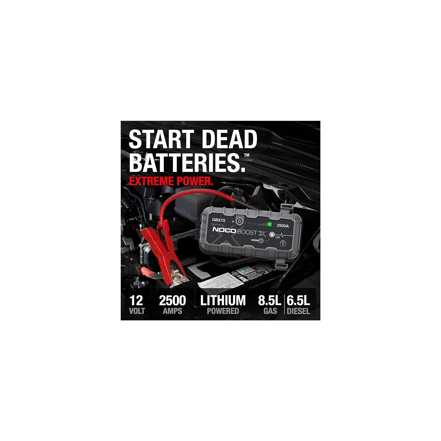 NOCO Boost X GBX75 2500A 12V UltraSafe Portable Lithium Jump Starter