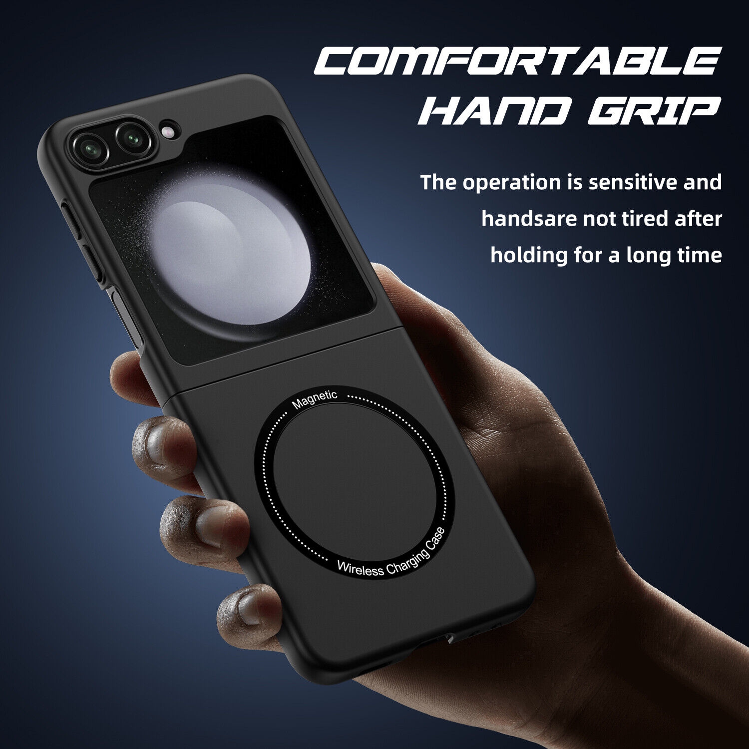 [CSmart] Étui de chargement magnétique hybride sans fil avec MagSafe pour Samsung Galaxy Z Flip 5, violet