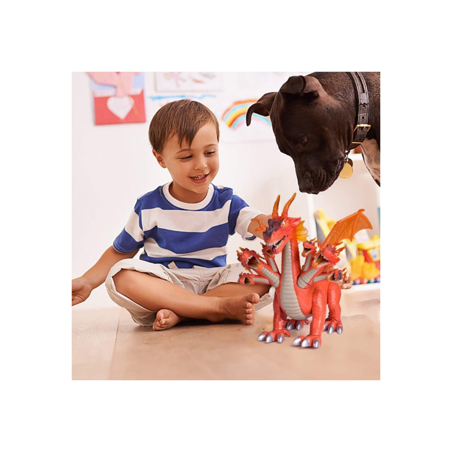 Fun Little Toys F-366 7 Headed Dragon With Light & Sound