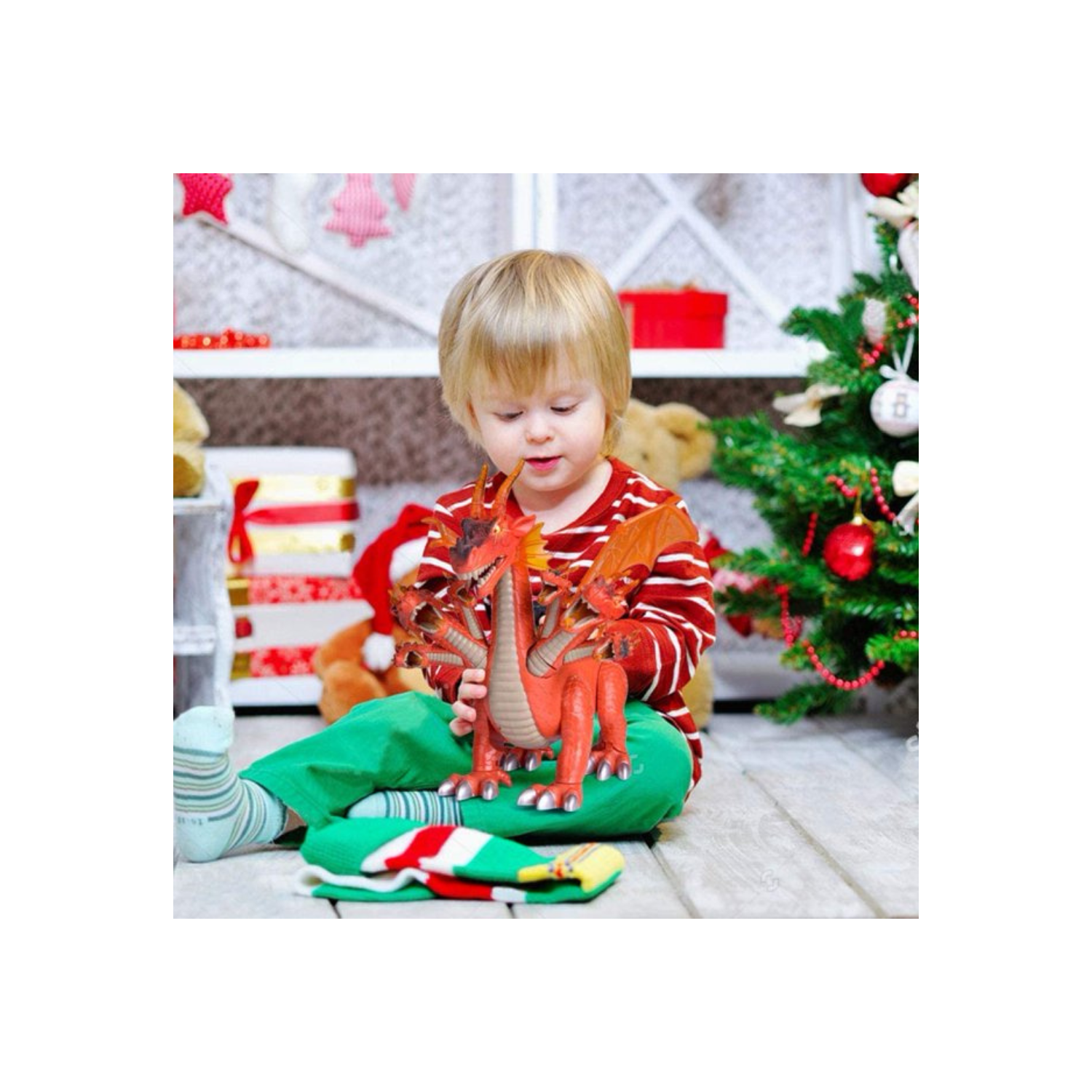 Fun Little Toys F-366 7 Headed Dragon With Light & Sound