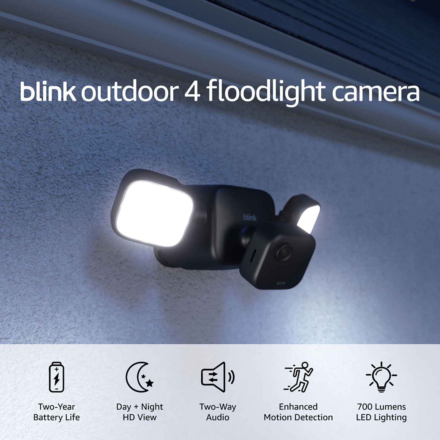 Blink Outdoor 4 & Floodlight 1080p HD Security Camera- Black