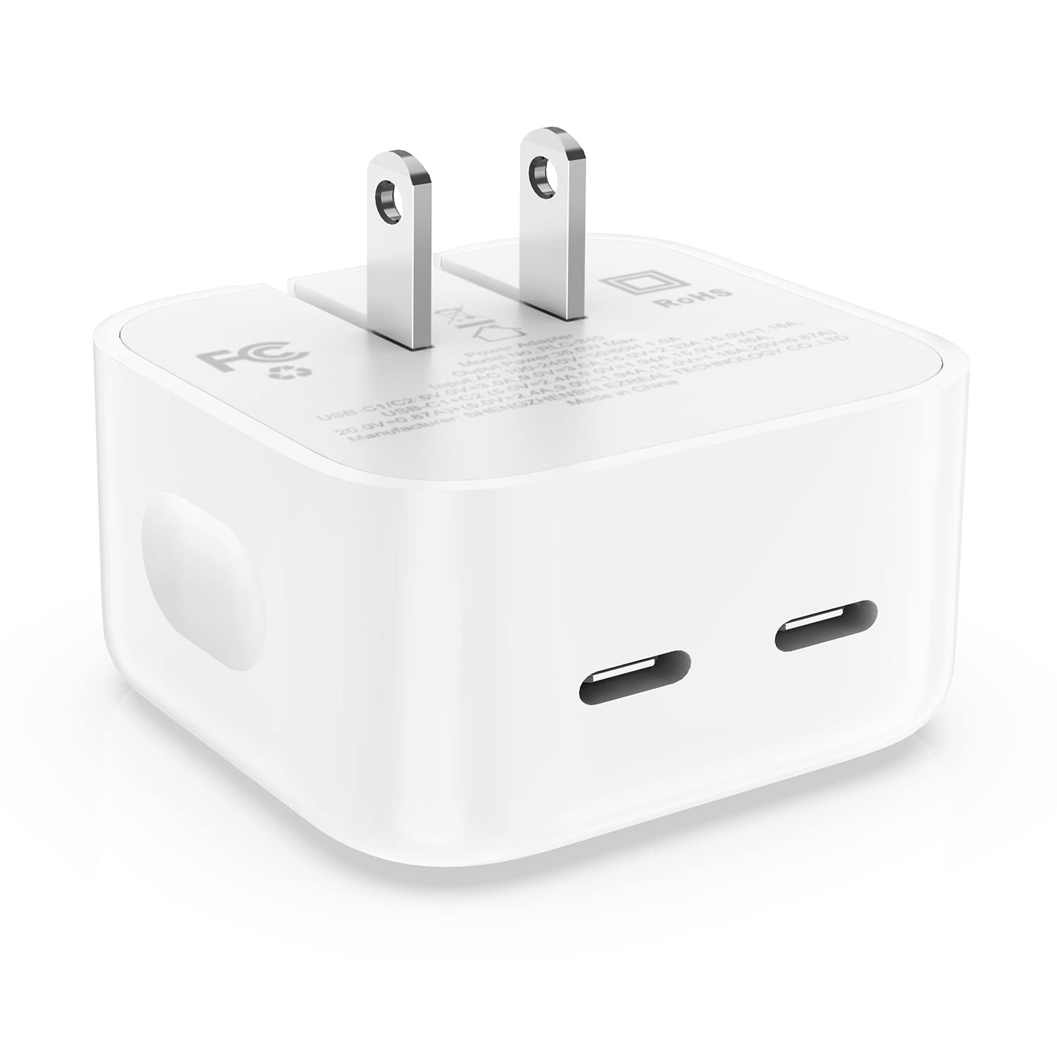 [Apple MFi CERT] Chargeur rapide USB-C double 35&nbsp;W pour iPhone 17 Pro Max/16 Pro Max/15 Pro Max , adaptateur d'alimentation rapide USB-C double,