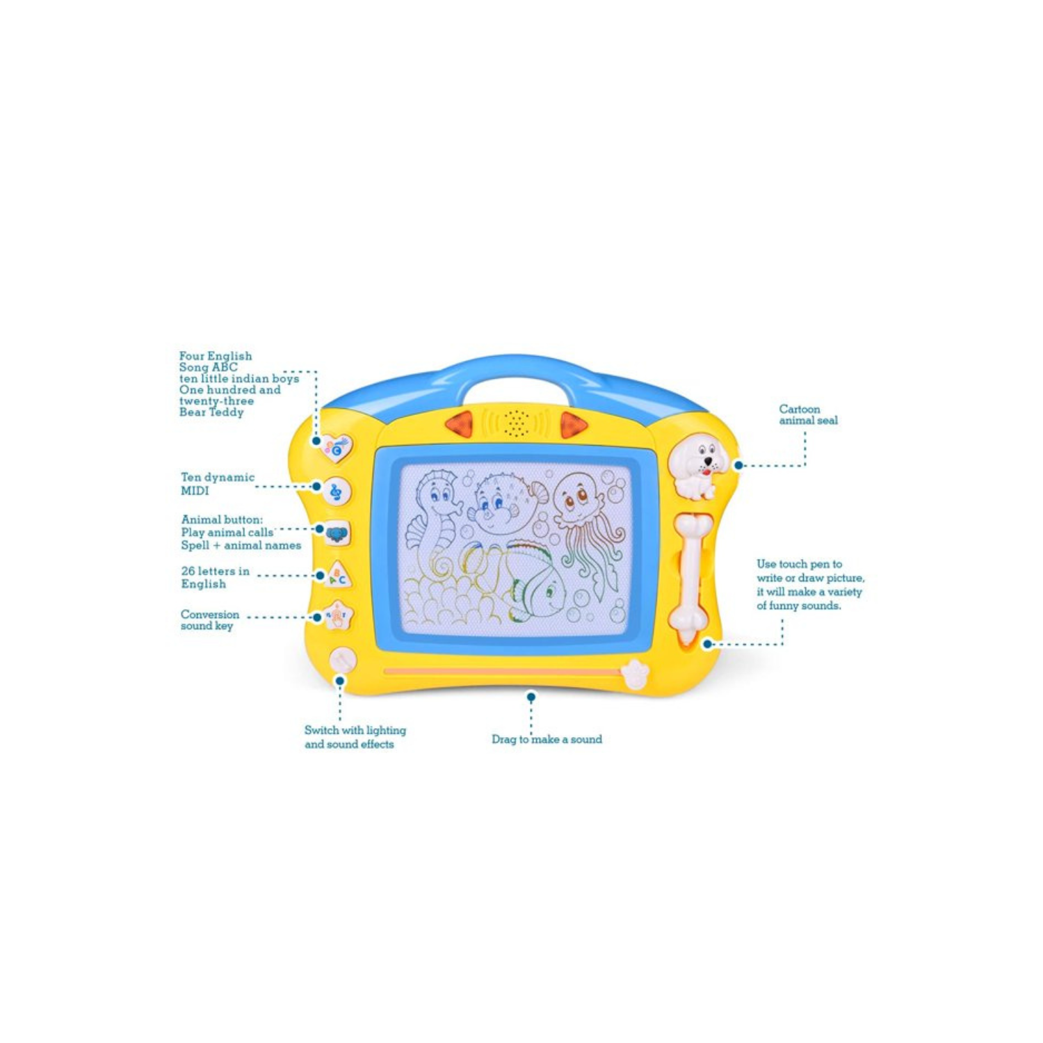 Fun Little Toys 2in1 Magnetic Drawing Board Kit