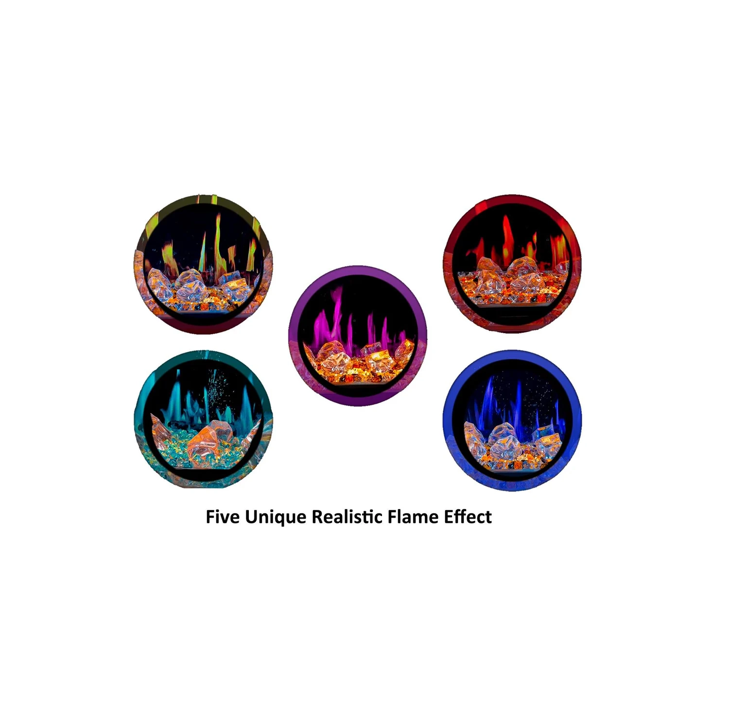 2025 Nouveau foyer électrique intelligent mural Latitude II 48&nbsp;po de Litedeer Homes avec garniture À APPLICATION DE 3&nbsp;po – Style à flammes