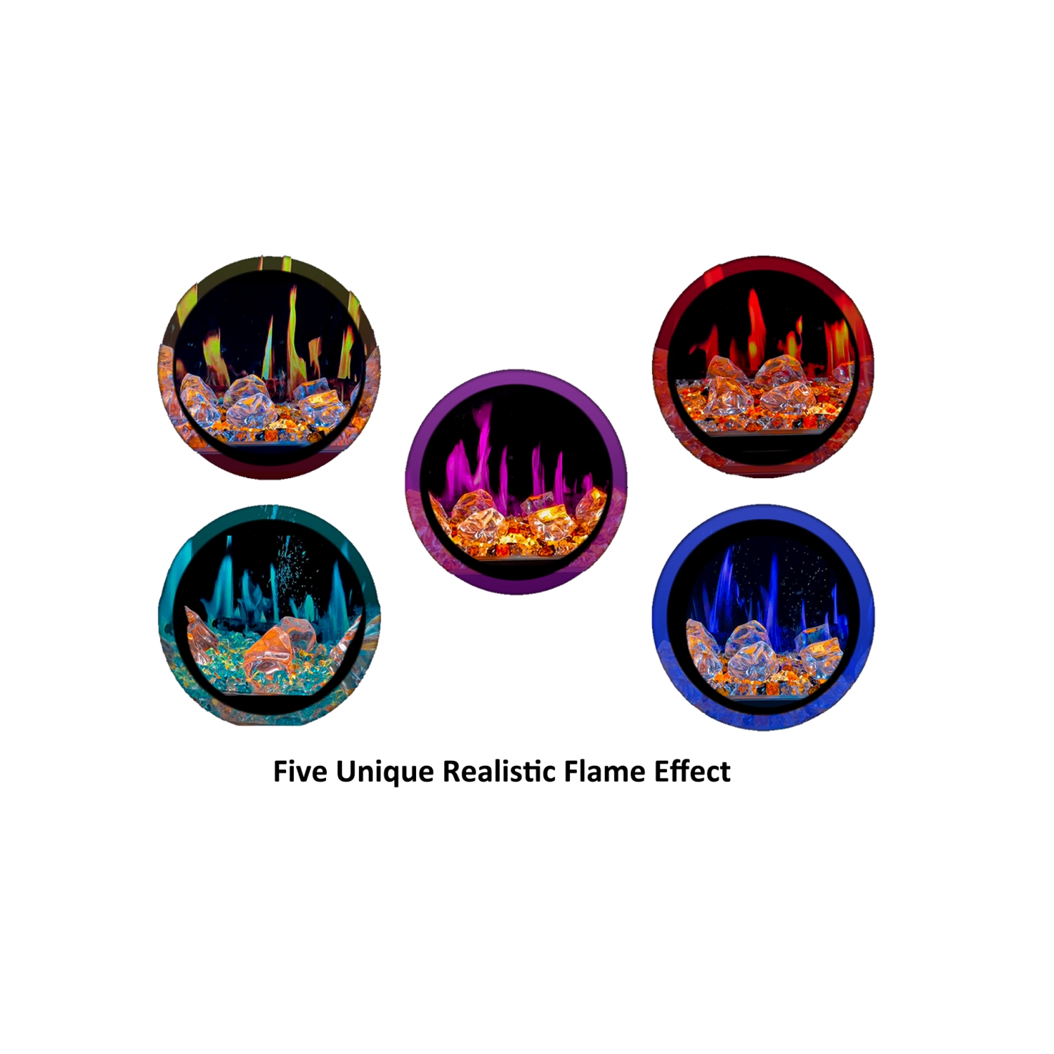 2025 Nouveau foyer électrique intelligent LiteStar de 30&nbsp;po avec cristal semblable au diamant appli