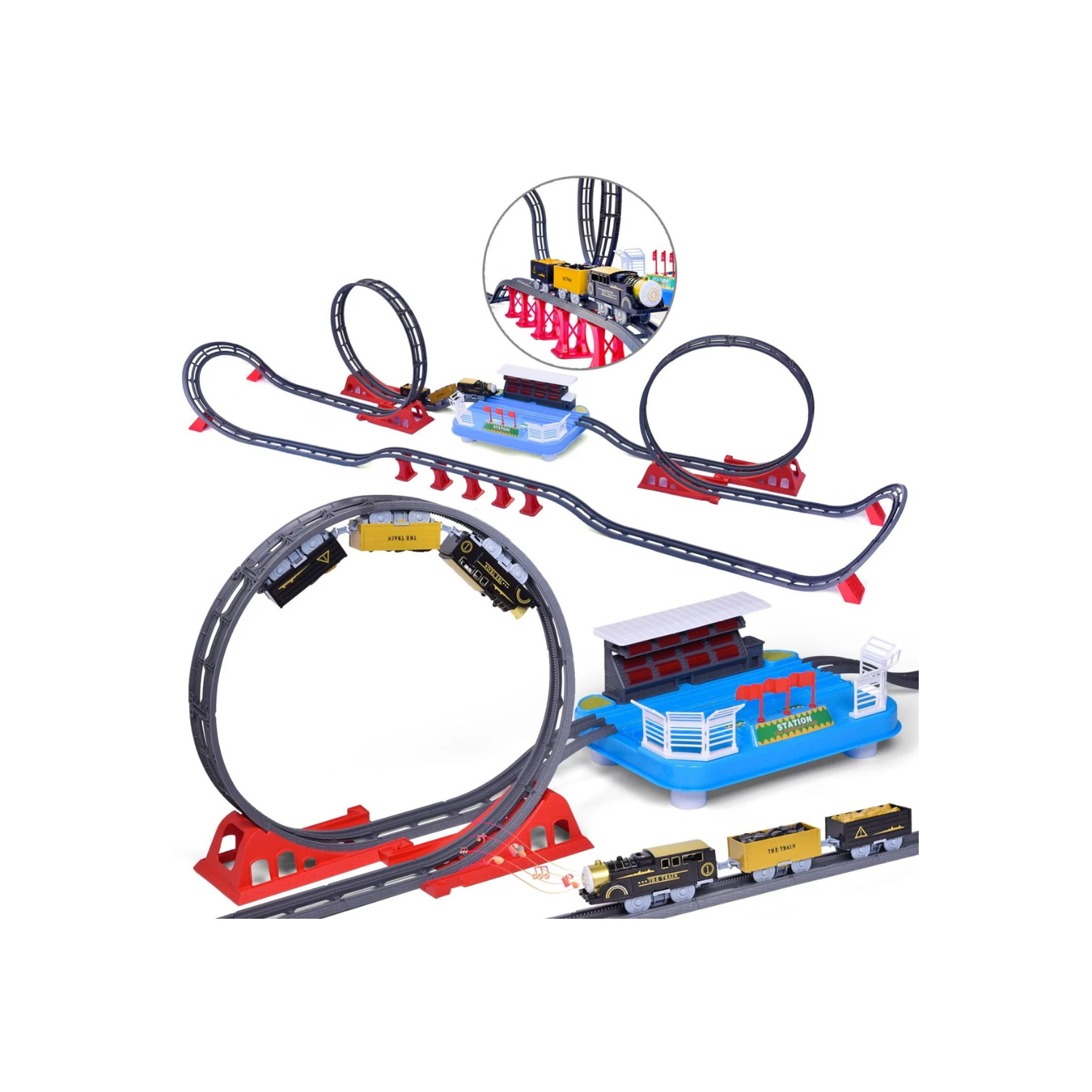 Fun Little Toys F-532 78 Pcs The Train On Track To The Ancient Era