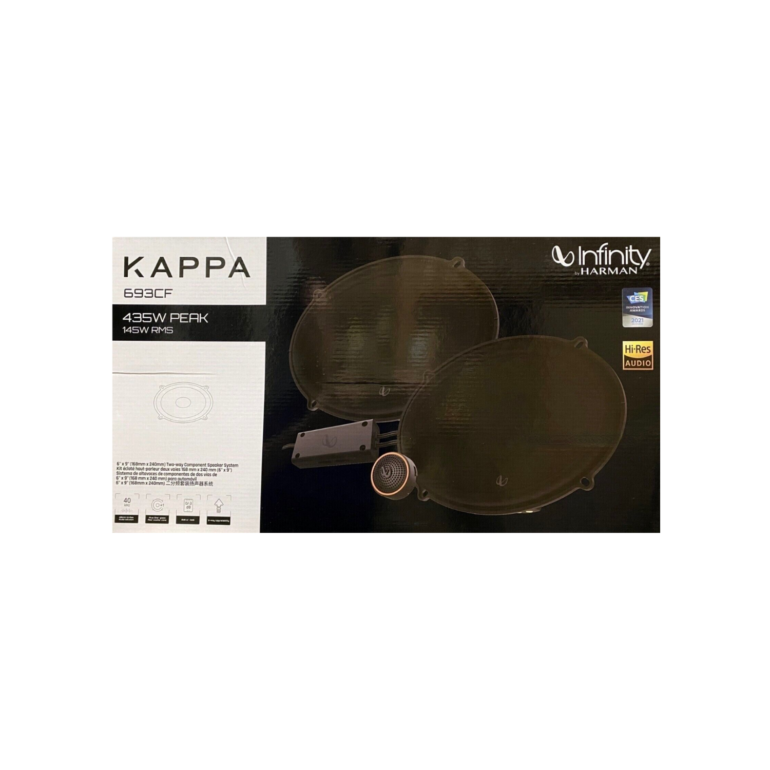 Infinity KAPPA 693CF 6" x 9" 2-Way 435W Peak 3-Ohms Car Component Speaker System