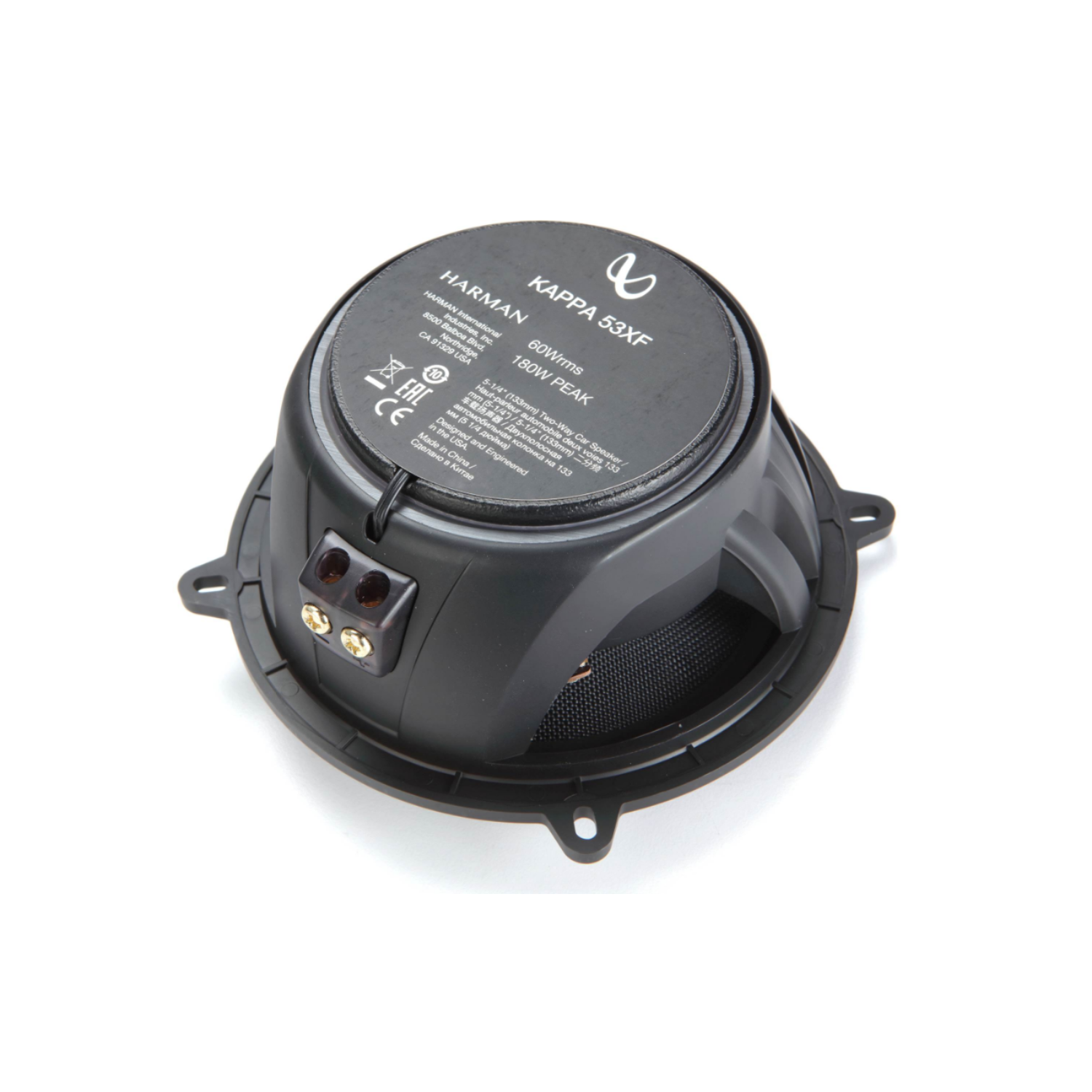 Haut-parleurs d'auto à 2 voies de 180 W à puissance maximale de 3 ohms KAPPA 53XF 5-1/4 po d'Infinity