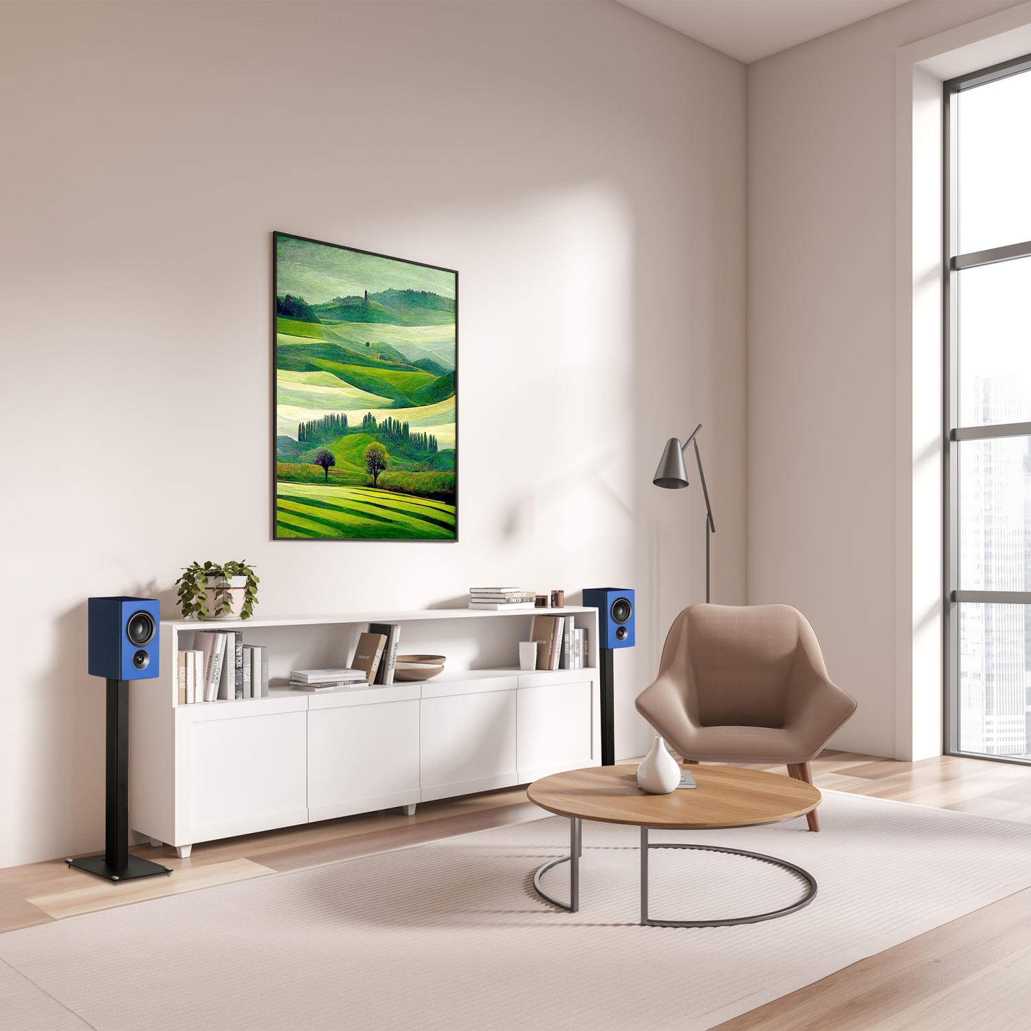 PSB Alpha iQ Streaming Powered Speakers with BluOS - Midnight Blue