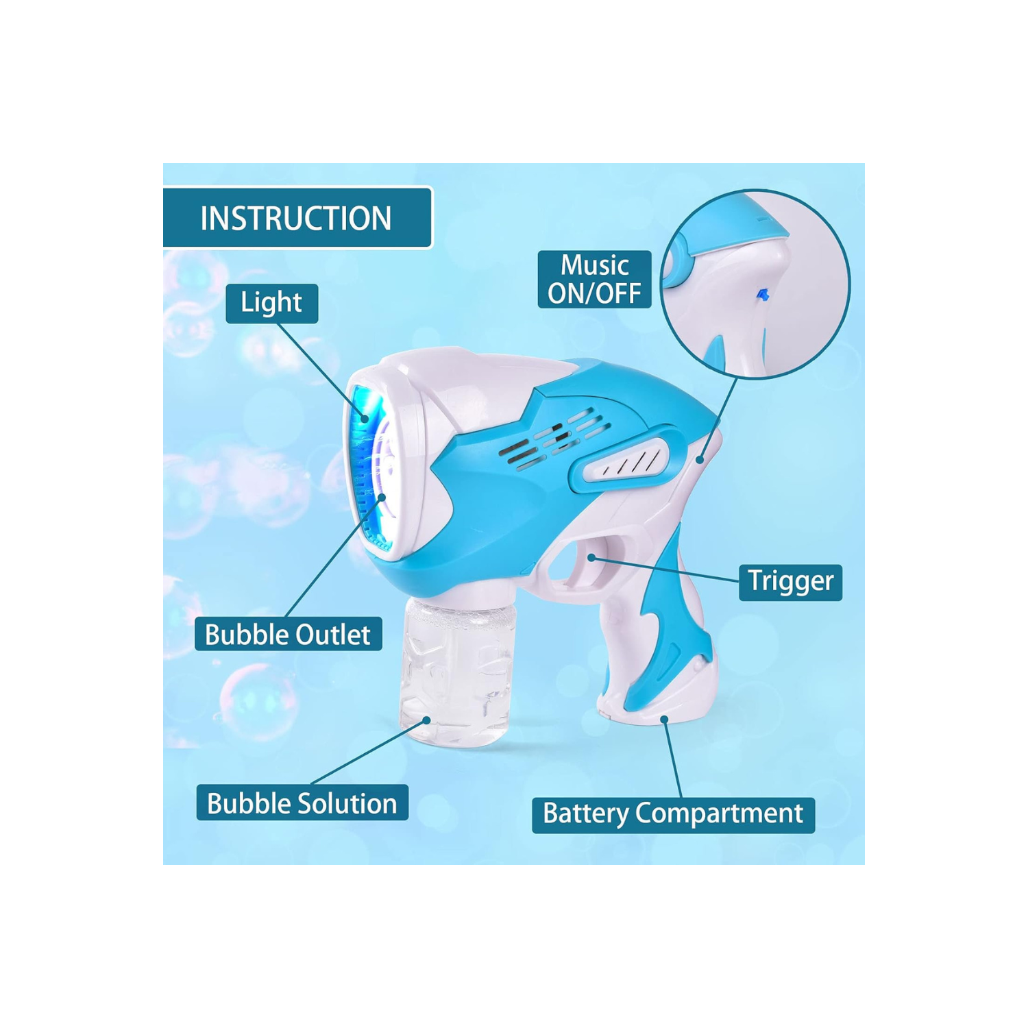 Fun Little Toys F-742 2pcs Space Bubble Guns