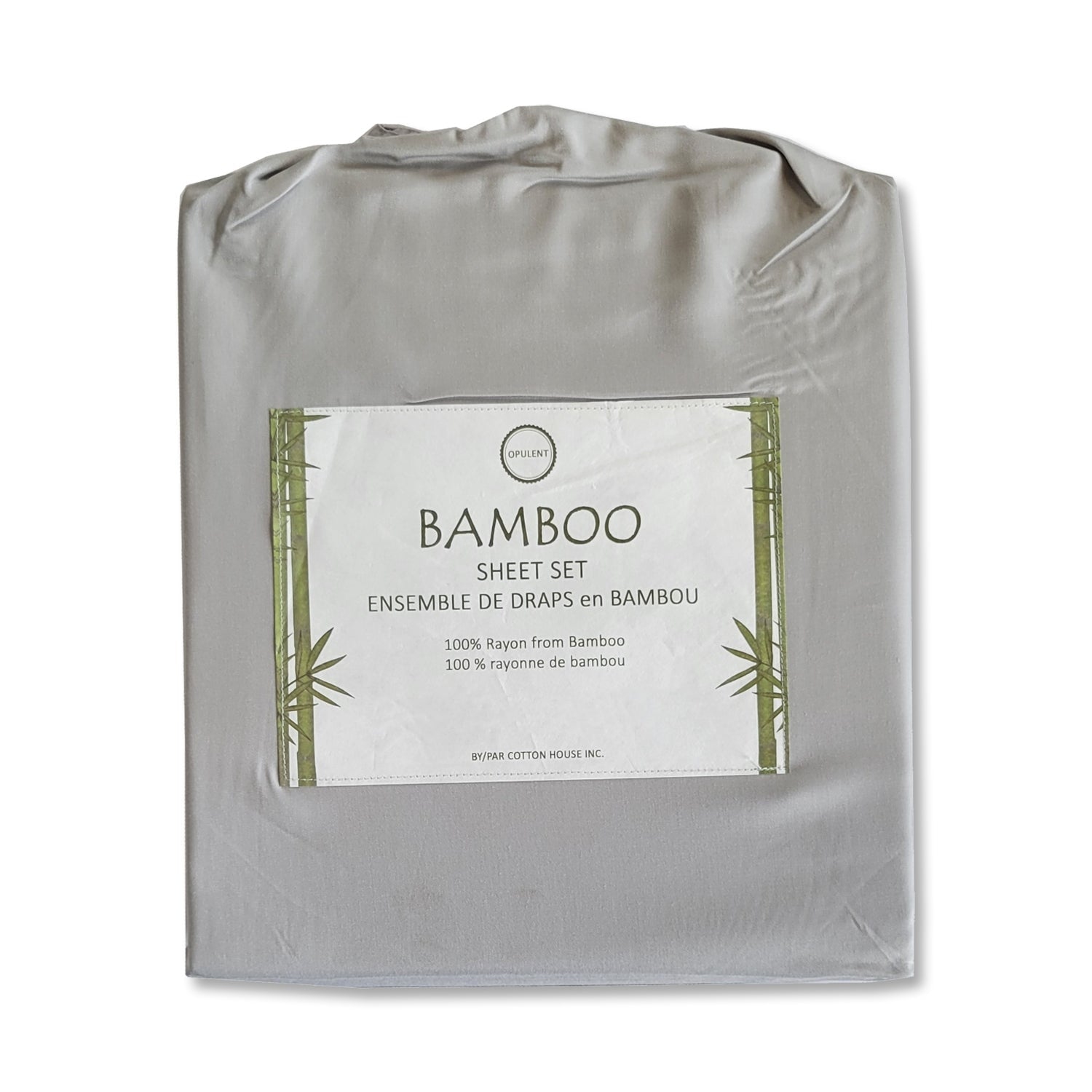 Cotton House - Bamboo Sheet Set, Hypoallergenic, Double Size, Pale Gray