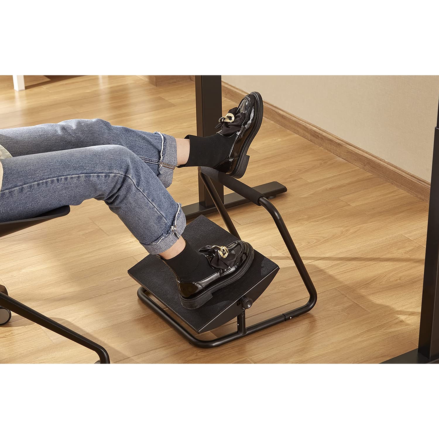 Livearty Adjustable Footrest Under Desk - Ergonomic Foot Leg Rest with 2 Height Position - 30 Degree Tilt Angle Adjustment for Home, Office, Non-Skid