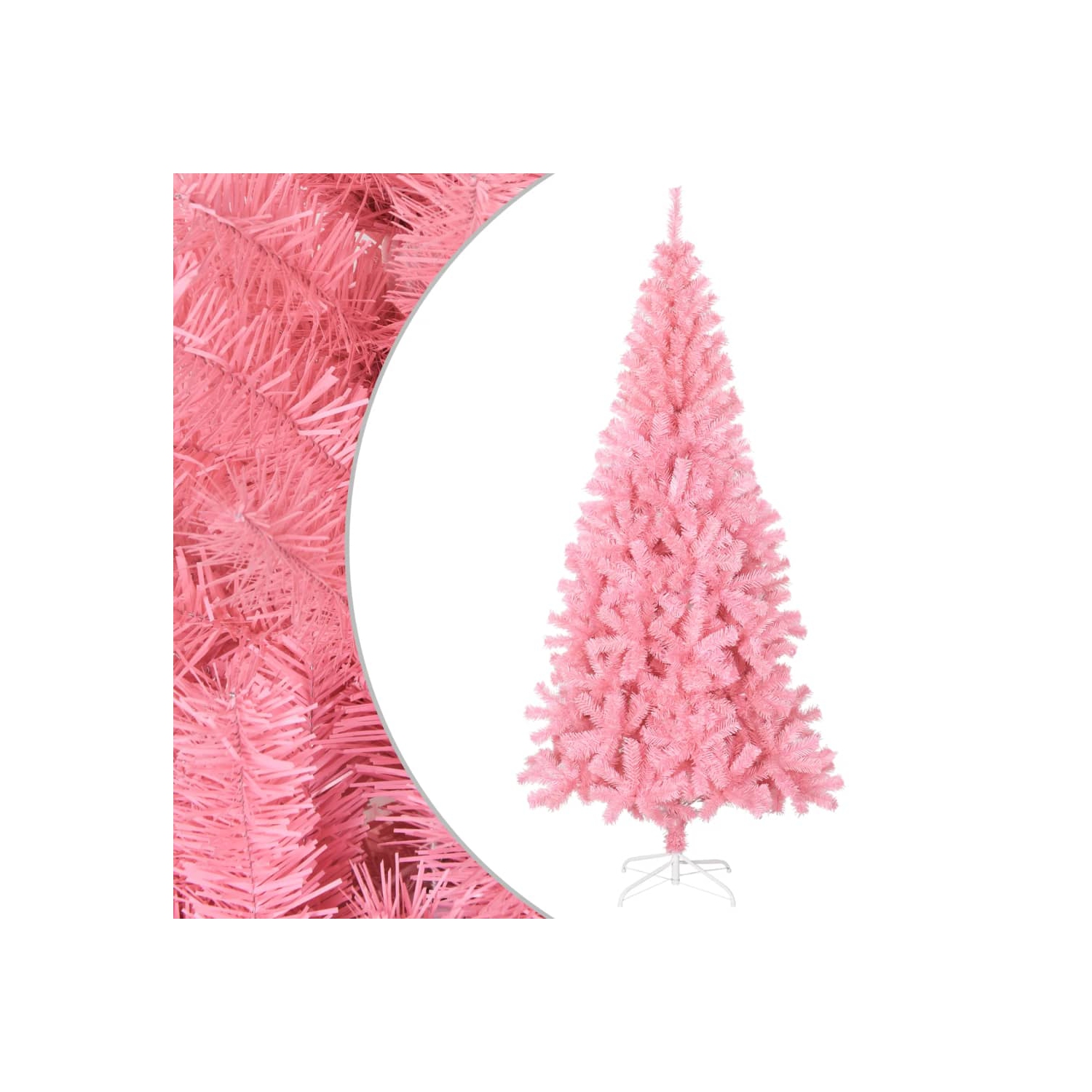 vidaXL Artificial Christmas Tree with Stand Pink 240 cm PVC
