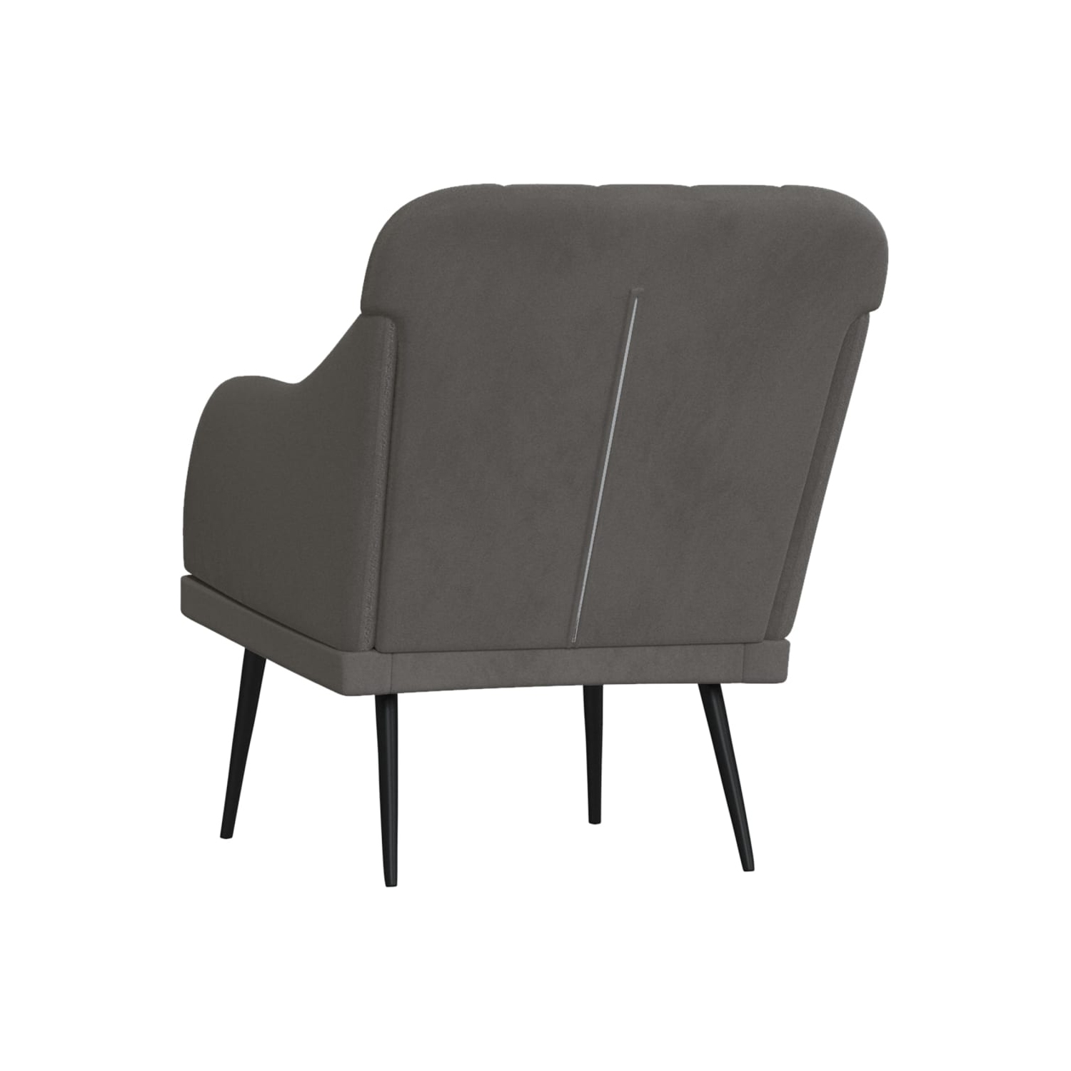 vidaXL Armchair Dark Grey 63x76x80 cm Velvet