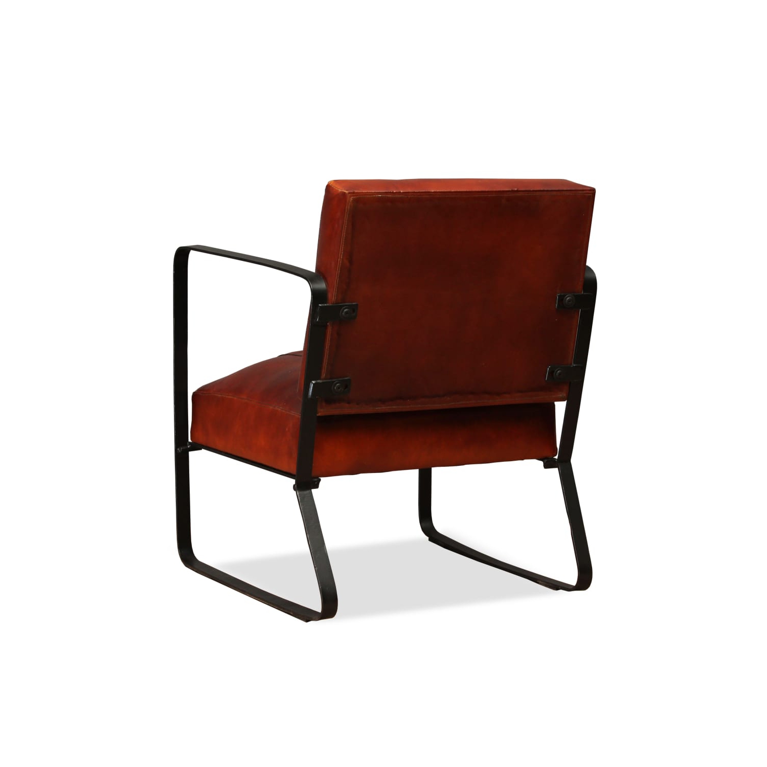 vidaXL Lounge Chair Brown Genuine Leather