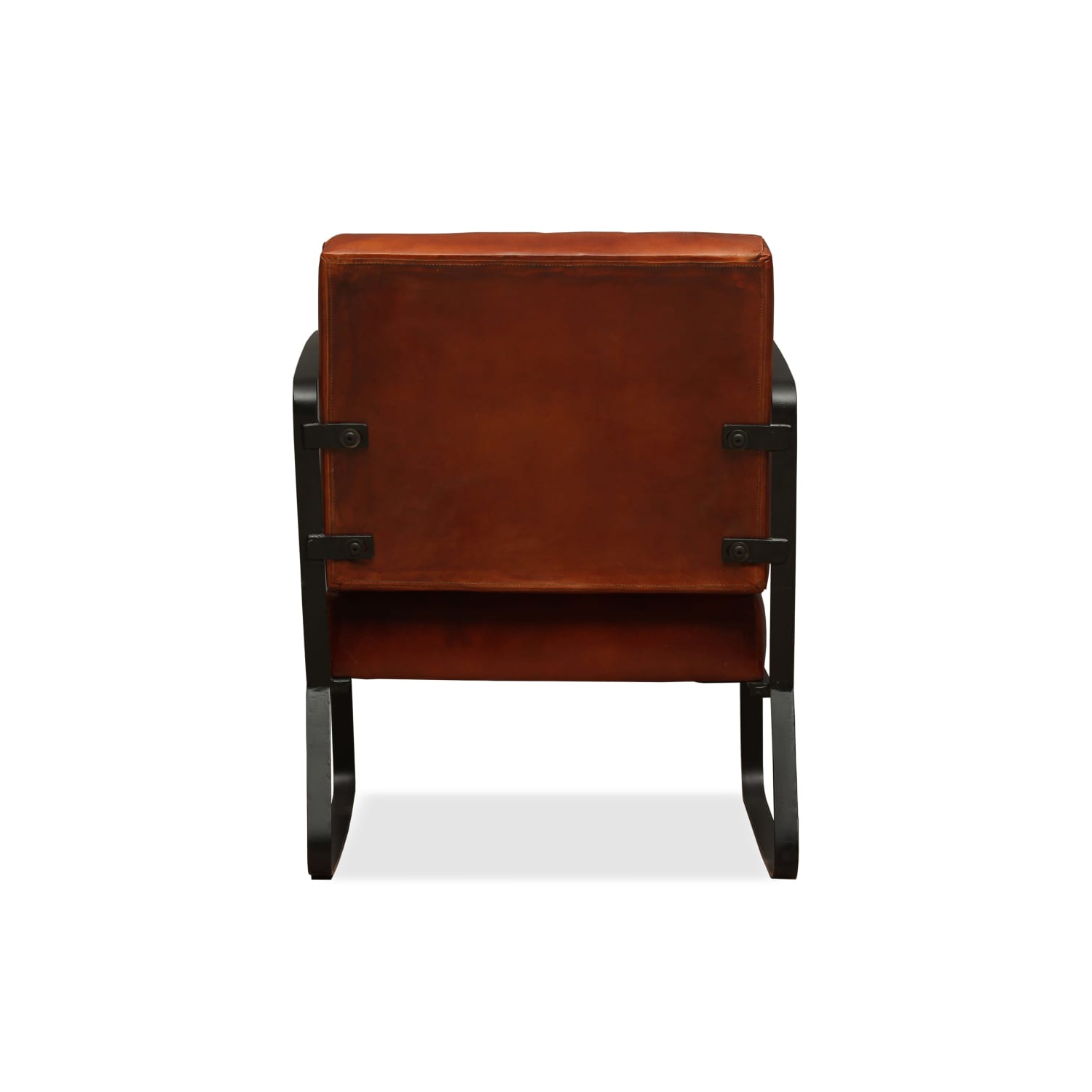 vidaXL Lounge Chair Brown Genuine Leather