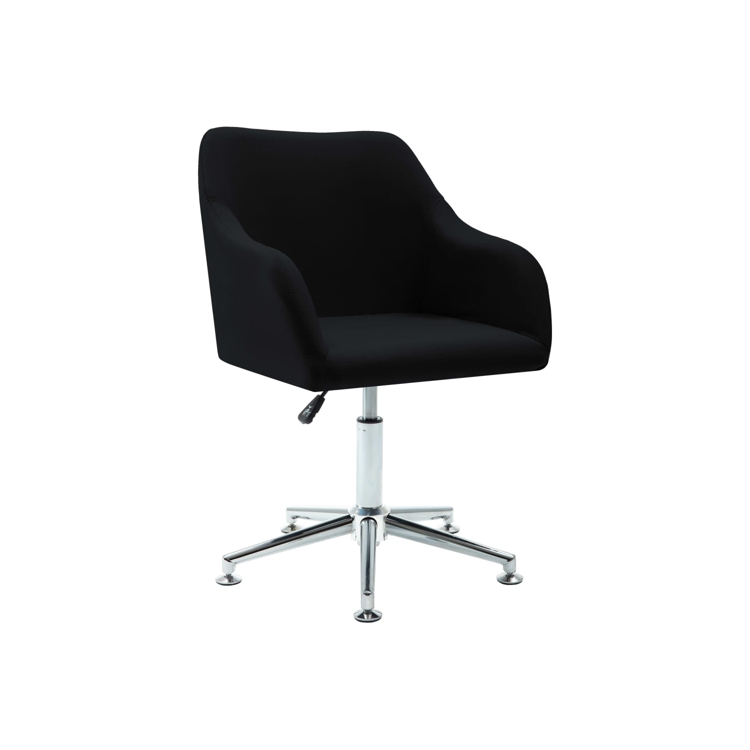 vidaXL Swivel Dining Chair Black Fabric