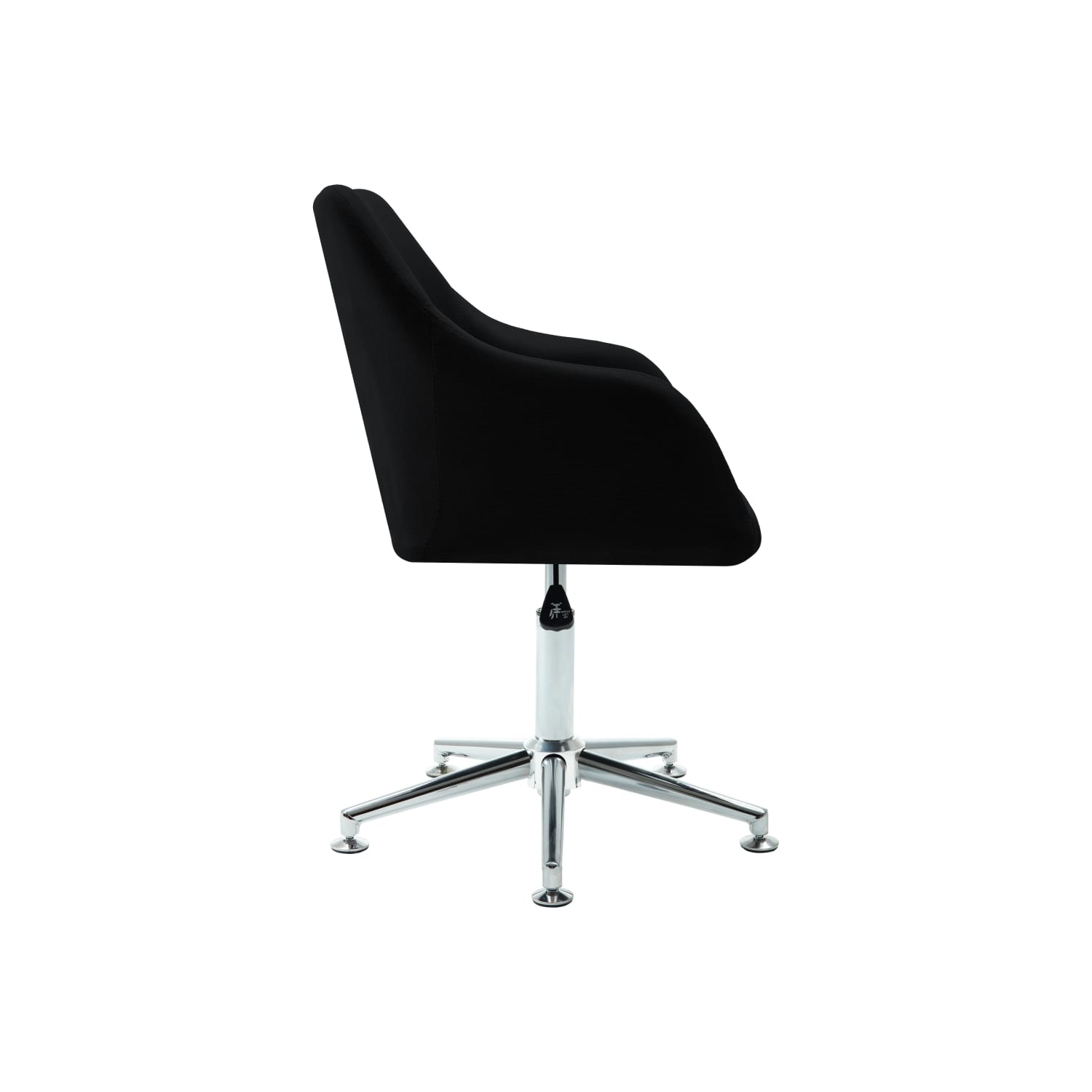 vidaXL Swivel Dining Chair Black Fabric