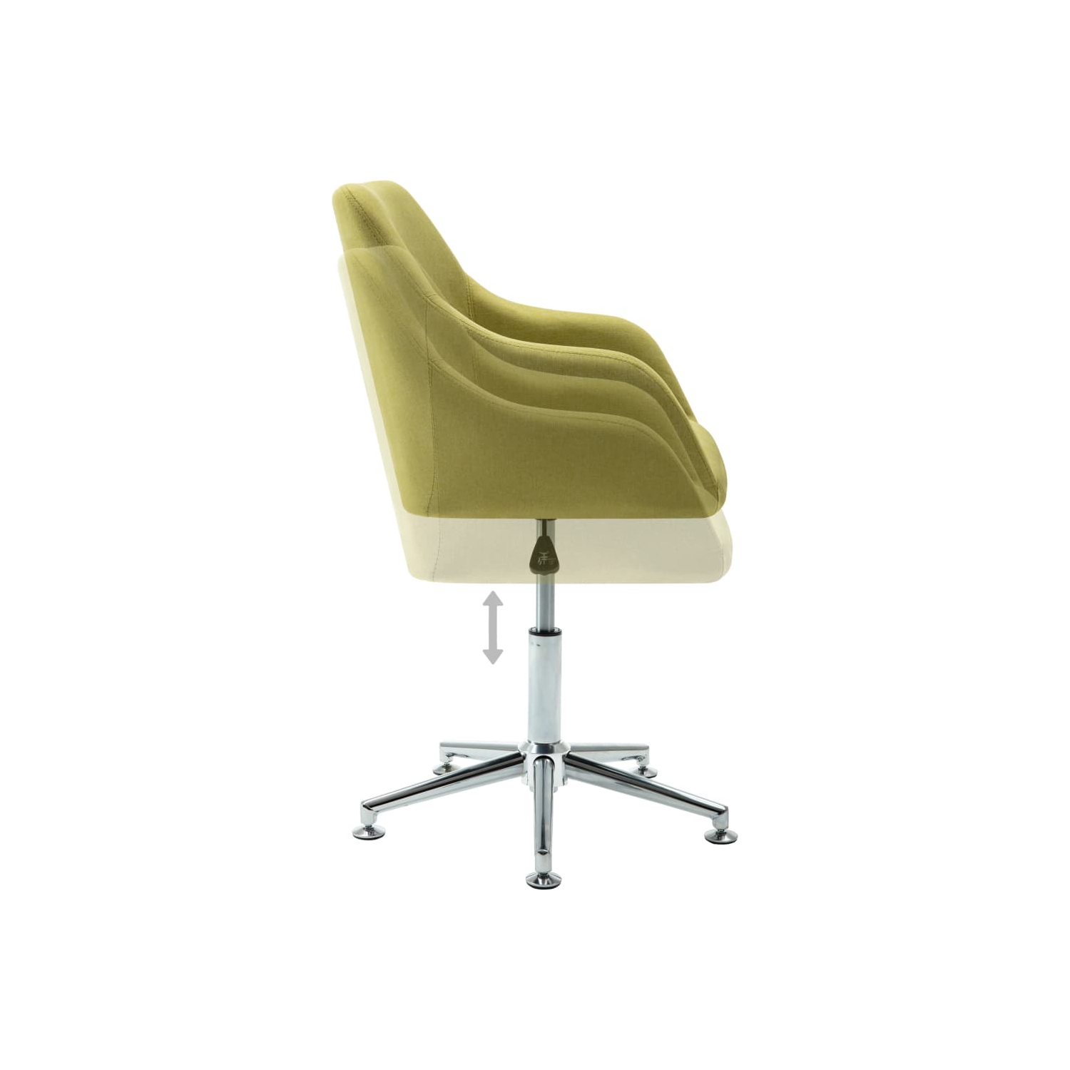Chaises de salle à manger pivotantes vidaXL 2 pièces en tissu vert