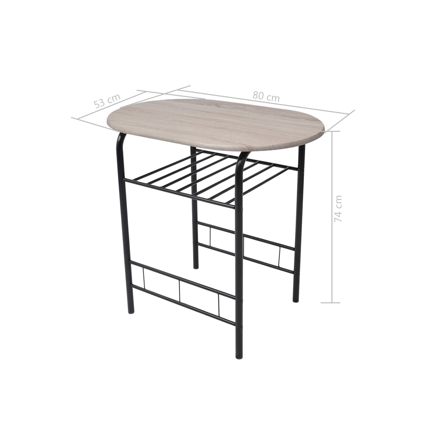 vidaXL Breakfast Bar Set MDF