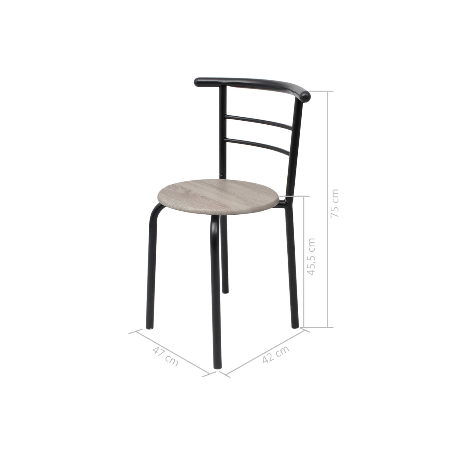 vidaXL Breakfast Bar Set MDF