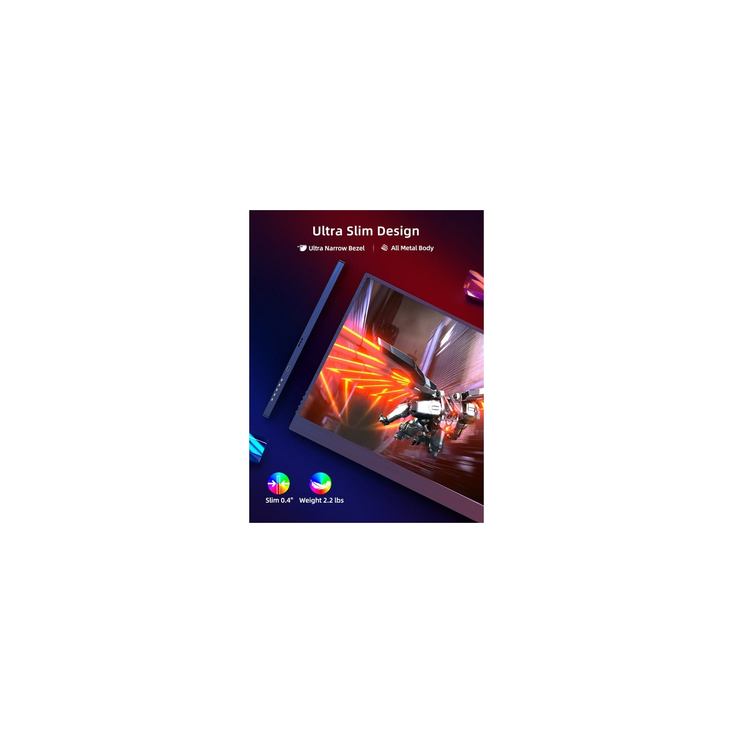 UPERFECT UGame J4 Portable Gaming Monitor 144Hz, 17.3" 1080P Portable Display VESA