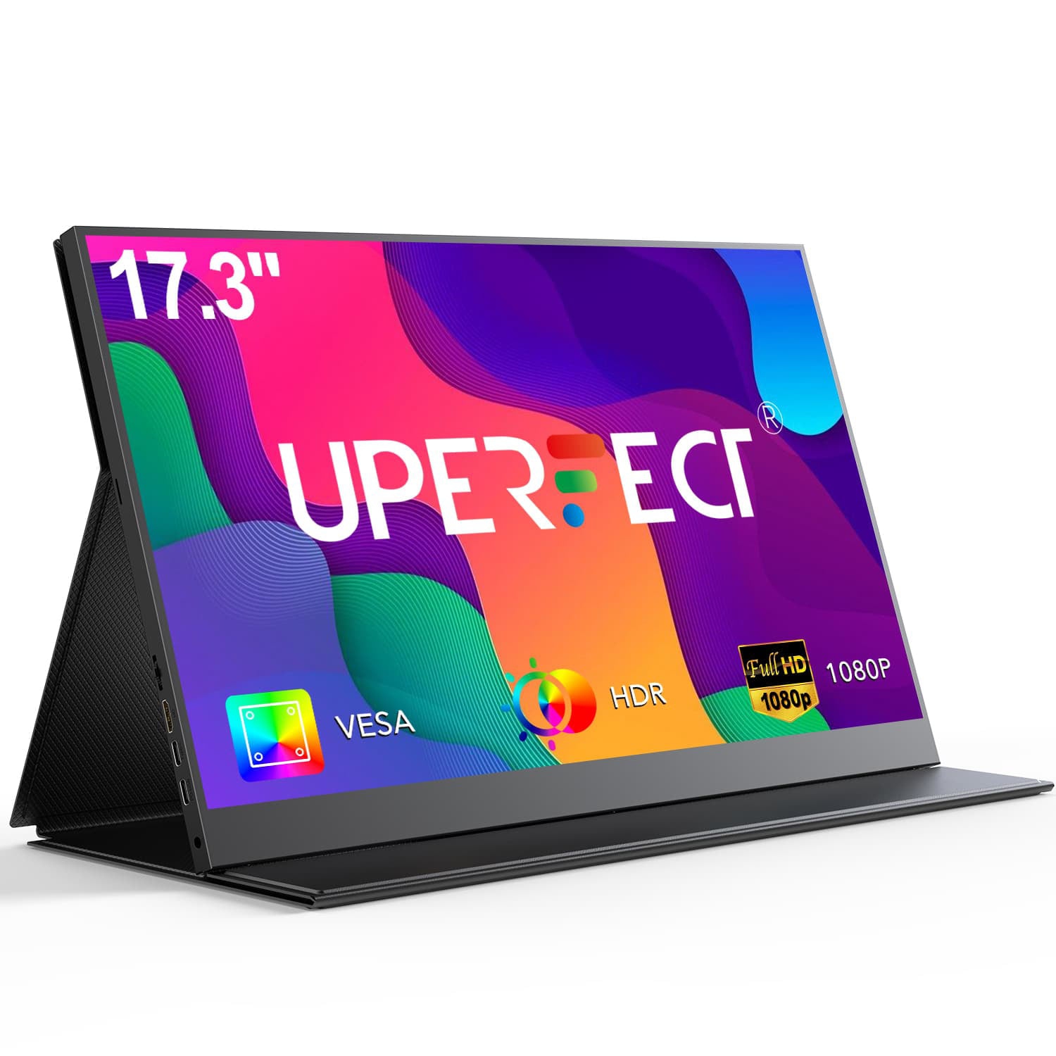 UPERFECT 17.3" 1080P Portable Monitor for Laptop PS5 Nintendo Xbox, VESA Mountable