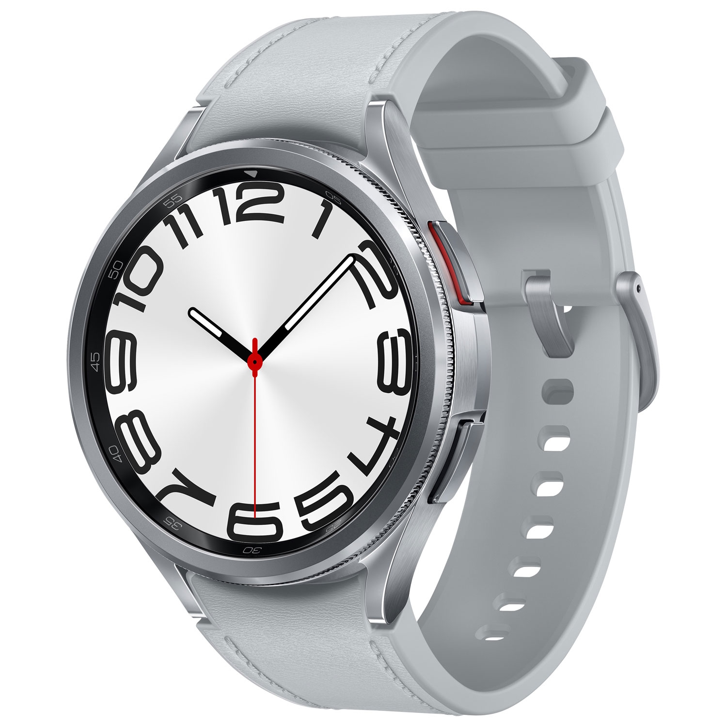 Open box - Samsung Galaxy Watch6 Classic (GPS) 47mm Smartwatch with Heart Rate Monitor - Silver
