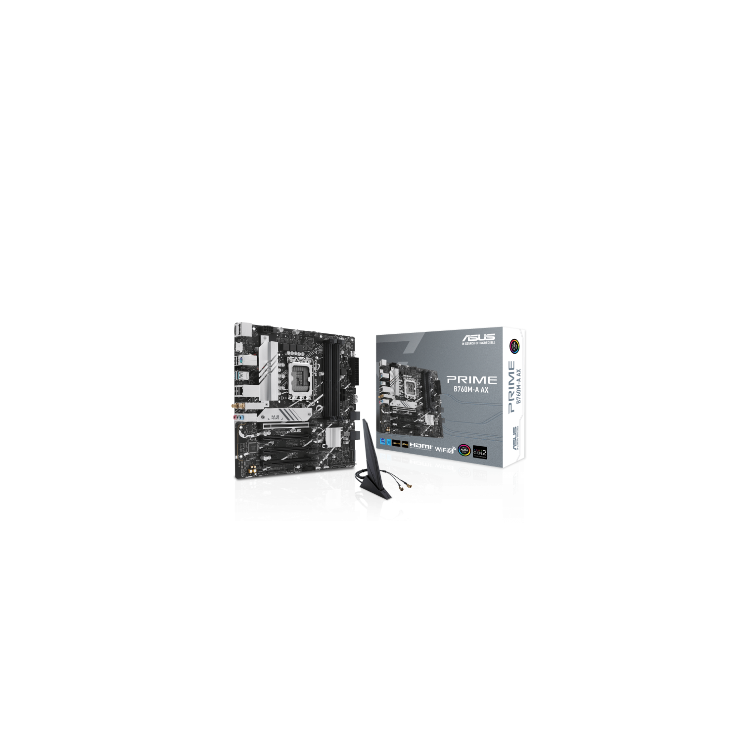ASUS Prime B760M-A AX Micro-ATX Motherboard – LGA 1700, DDR5, Wi-Fi 6, PCIe 4.0