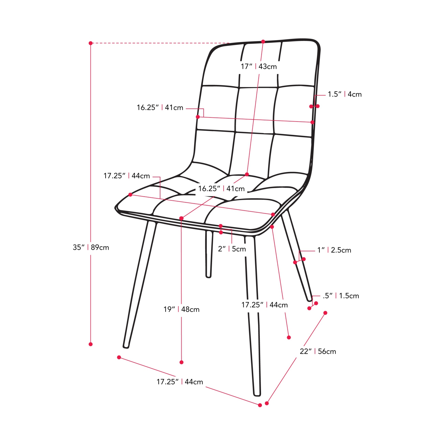 Chaise d'appoint en velours Nash de CorLiving avec pattes noires, gris pâle