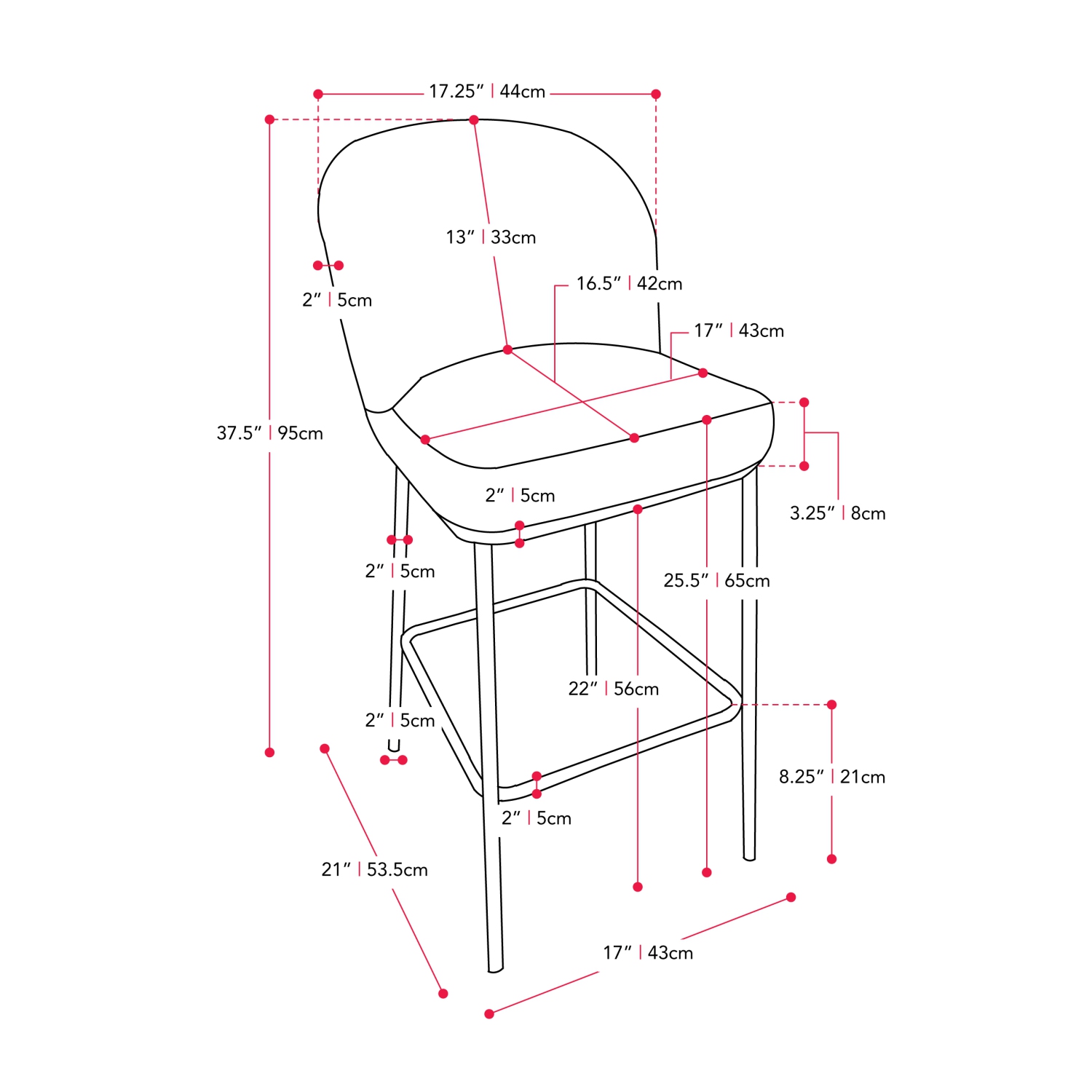 CorLiving Luxury Boucle Bar Stools, Set of 2