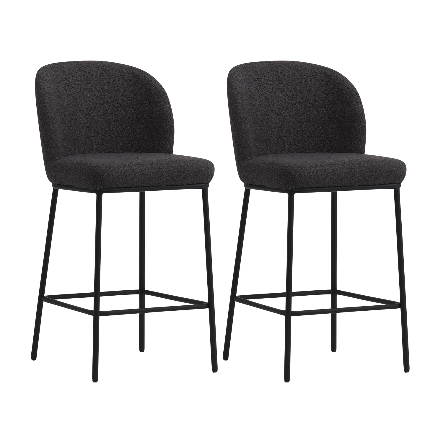 Tabourets de bar en forme de boucle de luxe de CorLiving - Ensemble de 2