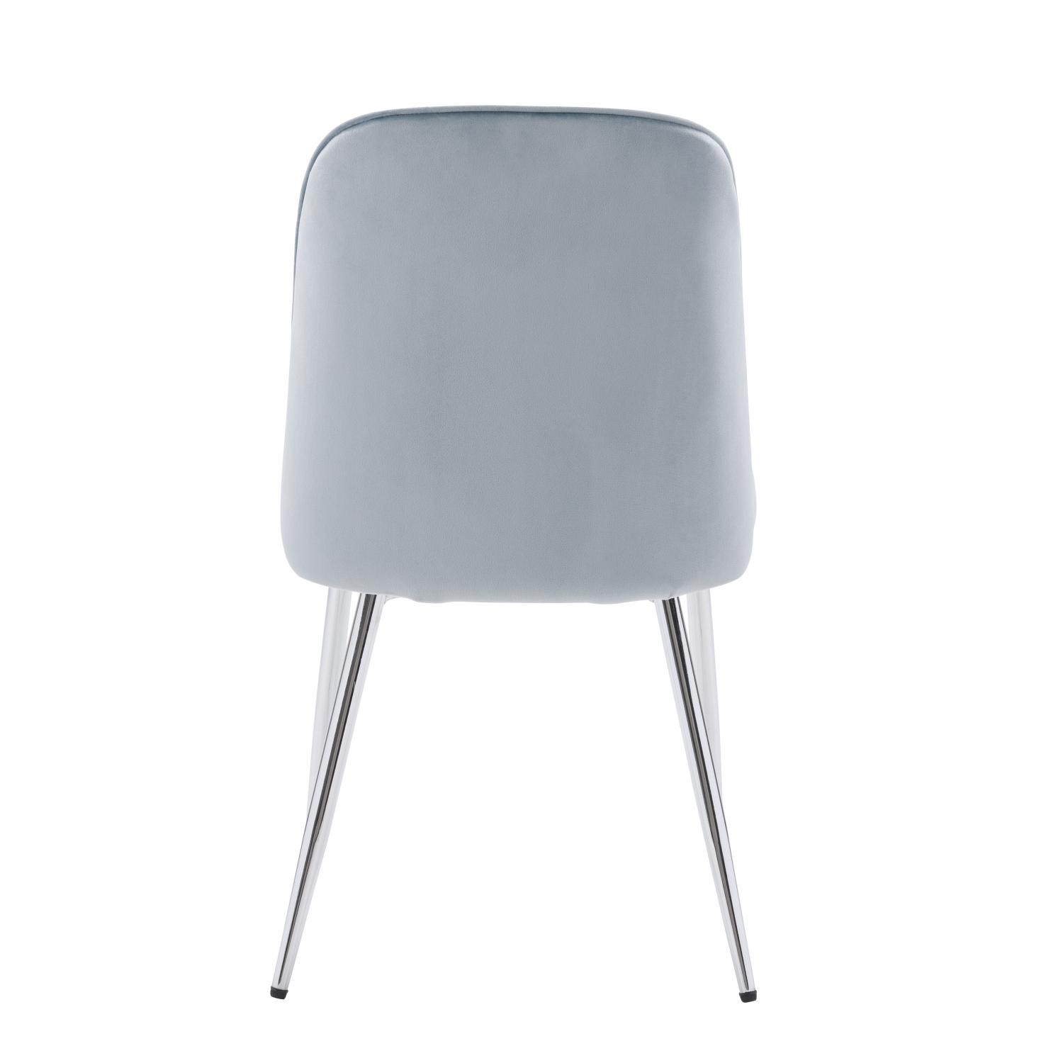 CorLiving Nash Velvet Channel Tufted Side Chair, Blue