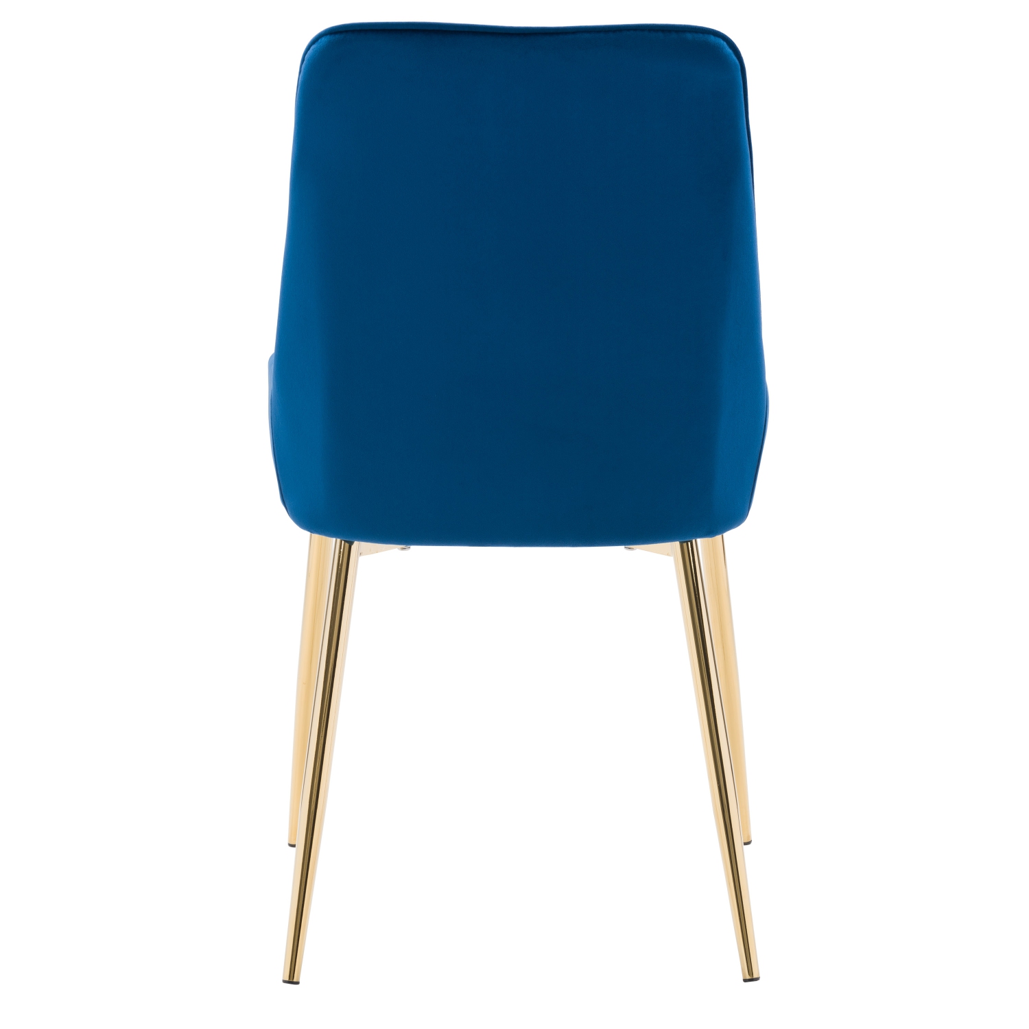 CorLiving Nash Velvet Diamond Tufted Side Chair, Navy Blue