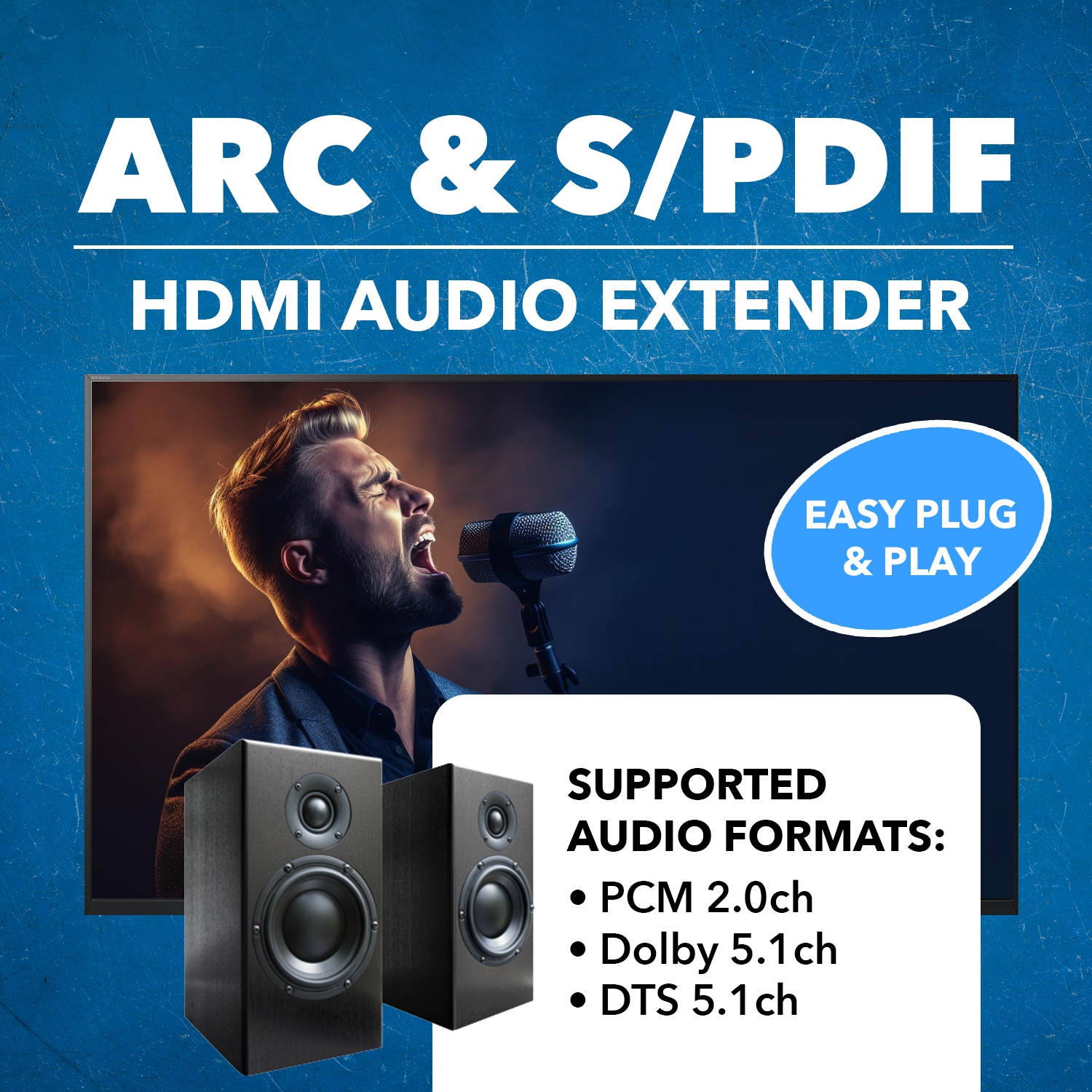 OREI HDMI ARC & S/PDIF Audio Extender Up To 150m Using CAT Cable