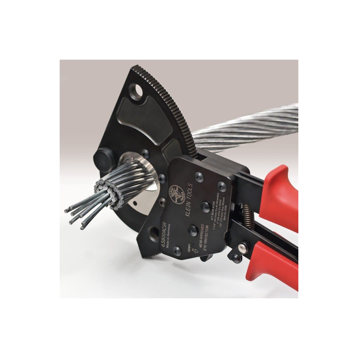 Klein Tools – Coupe-câble à cliquet, quantité de 63800ACSR 1-24&nbsp;mm