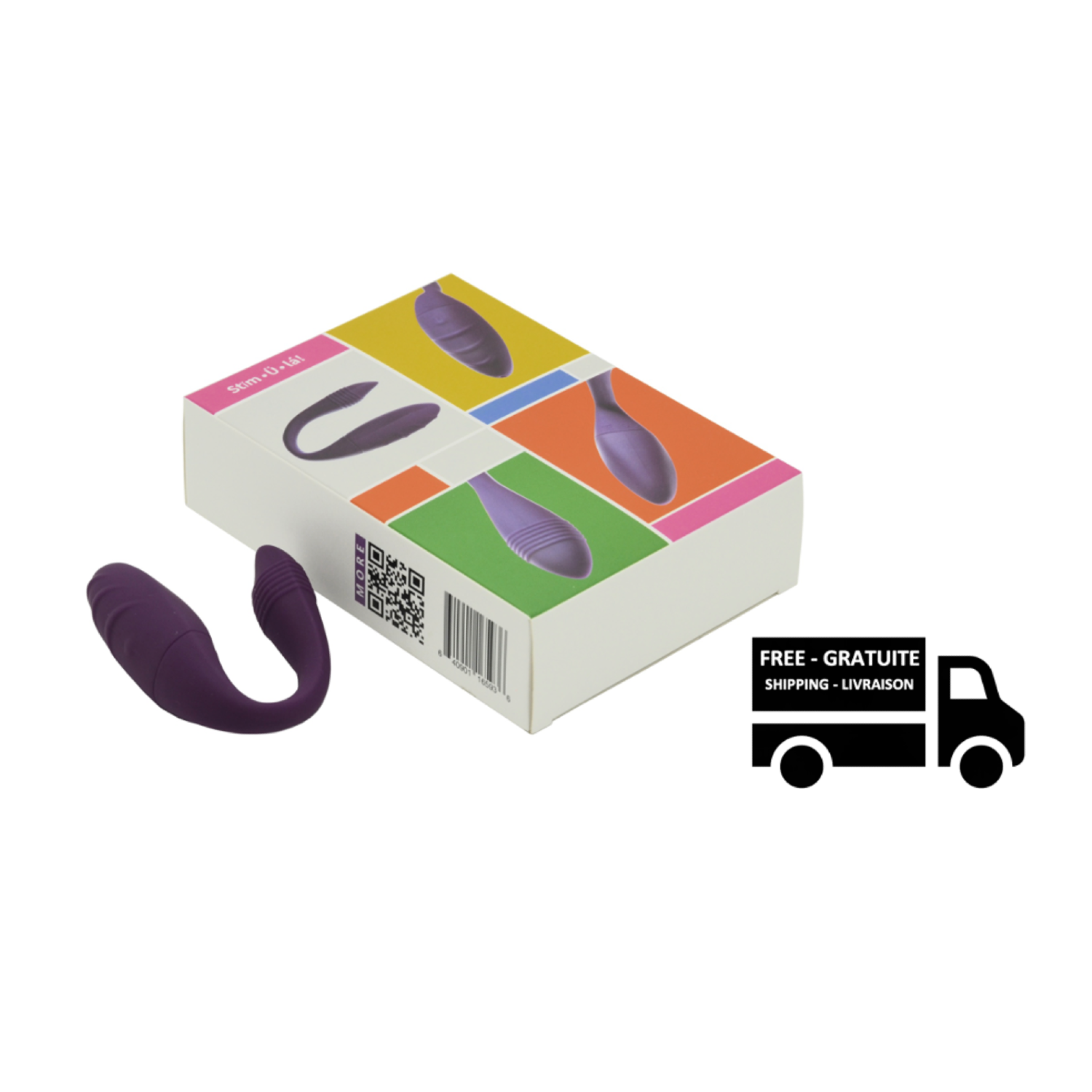 Stimula Luv – le vibromasseur personnel Ultimate couples pour femmes et hommes – étanche et rechargeable – livré dans un emballage discret - Violet