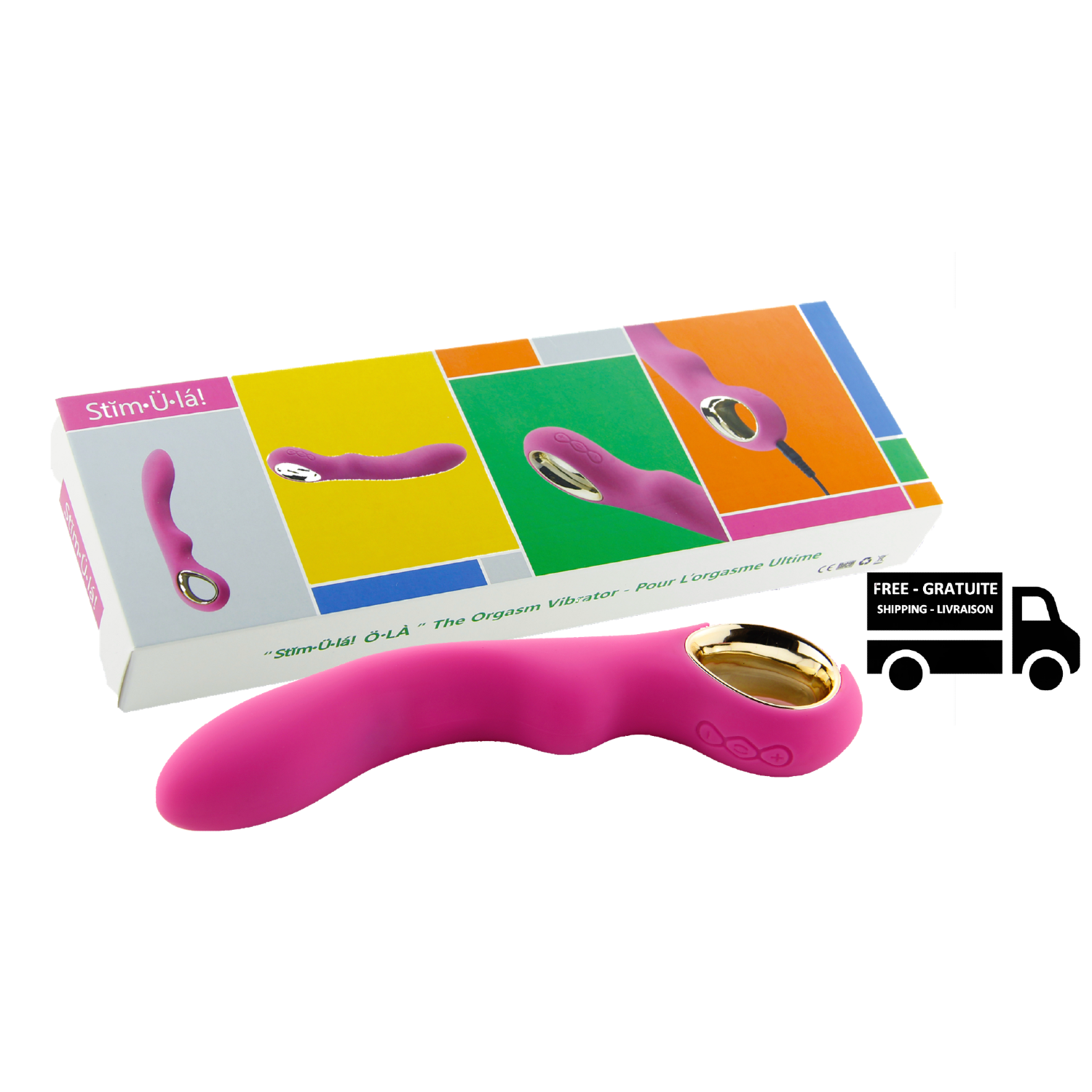 Stimula OLA – The Ultimate O Touch Vibrator Personal Massager – Rechargeable 10 Multispeed & Water Resistant Delivered in Discreet Packaging - Pink