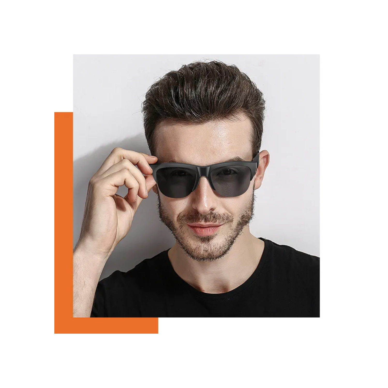 Lunettes de soleil intelligentes Bluetooth TUTT F6 | Microphone | Cadre TR90 | HD UV Protection Wireless Call & Music | Anti Blue Ray | Touch Control