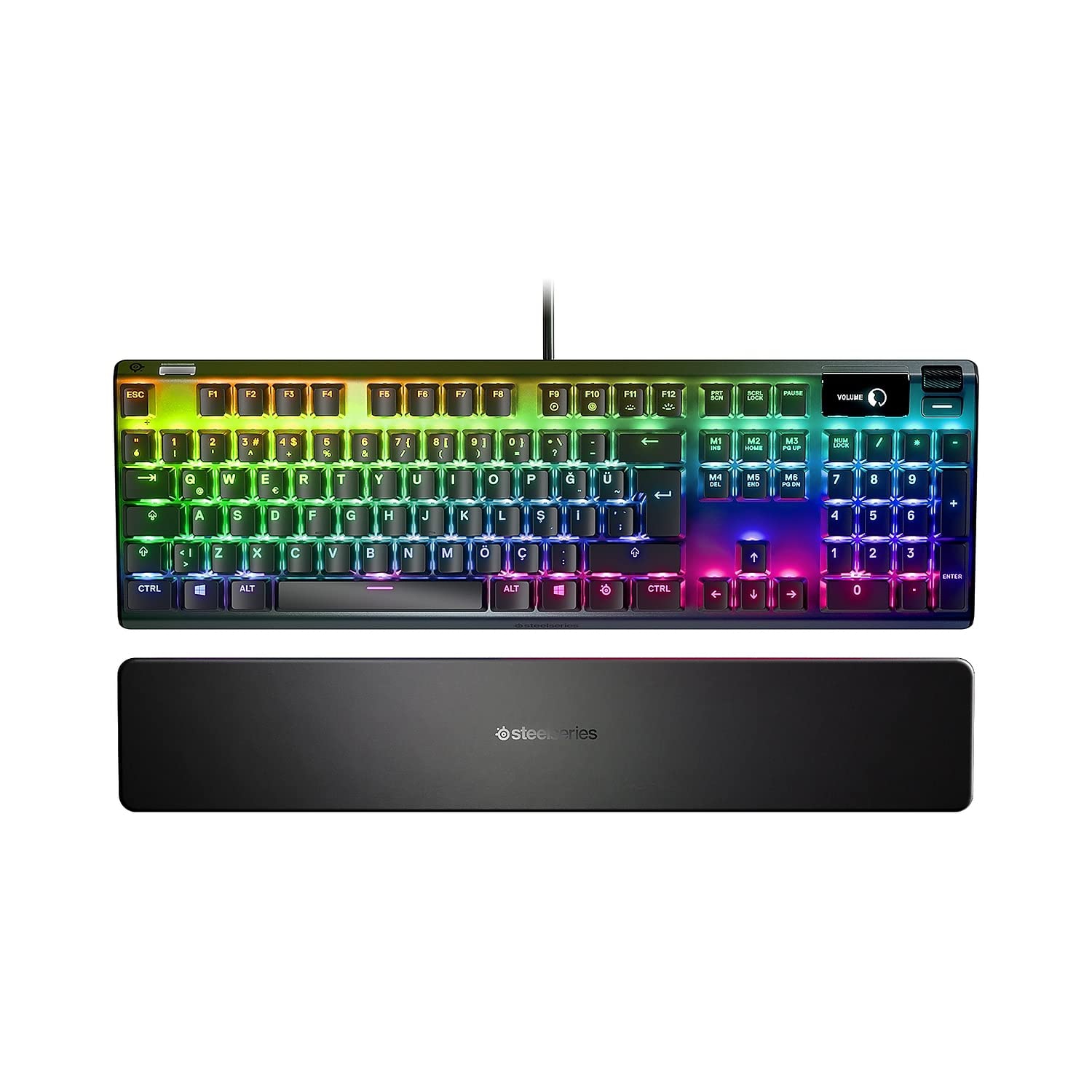 SteelSeries Apex 7 Mechanical Gaming Keyboard – OLED Smart Display – USB Passthrough and Media Controls