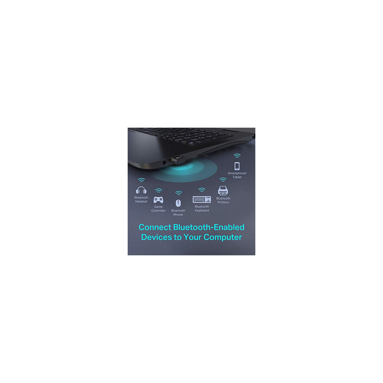 USB Bluetooth Adapter for PC, Bluetooth Dongle Supports Windows PC for Desktop, Laptop, Mouse, Keyboard, Printers, Headsets, Speakers, PS4/ Xbox